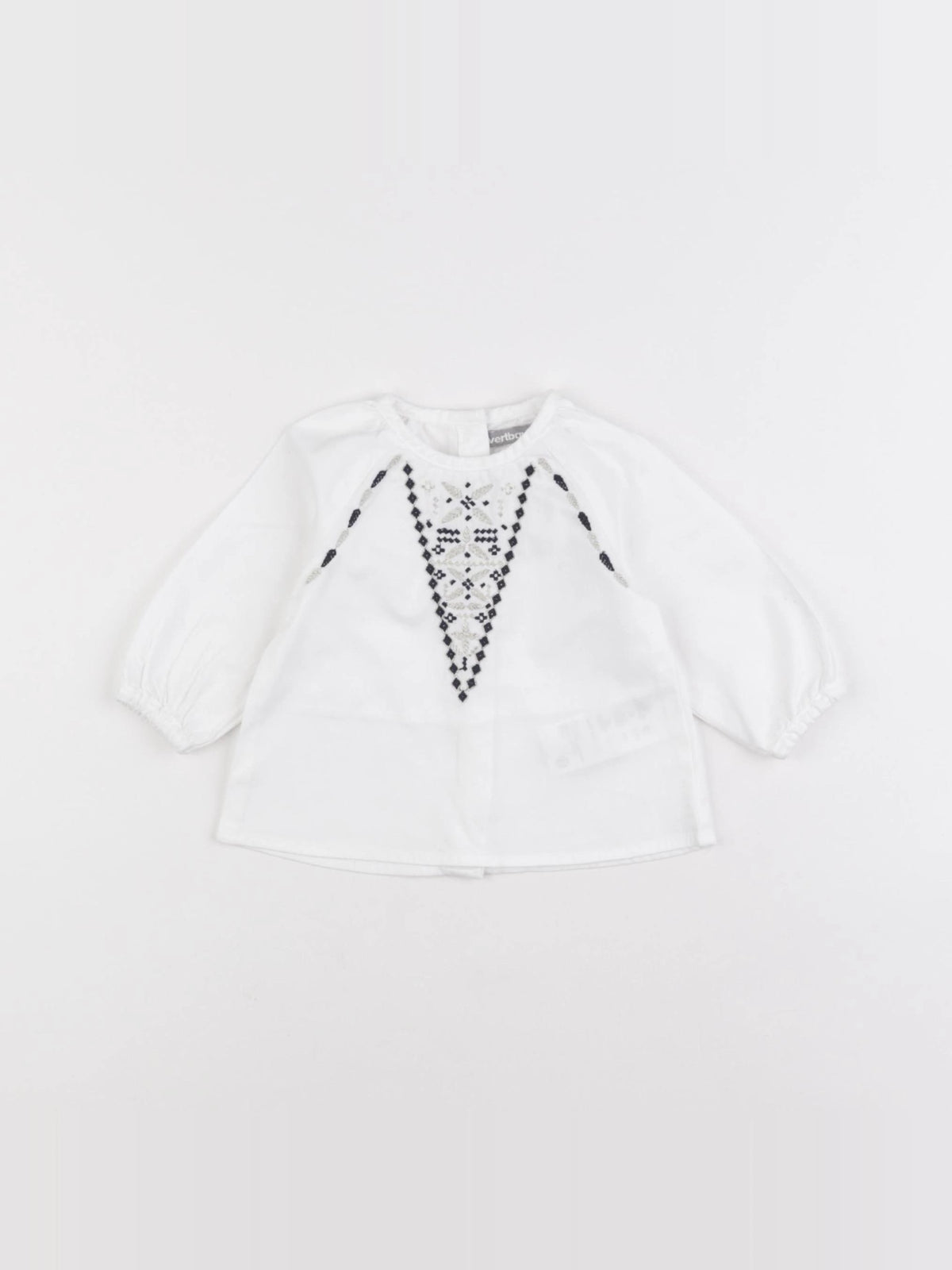 Vertbaudet - blouse blanc - 3 mois