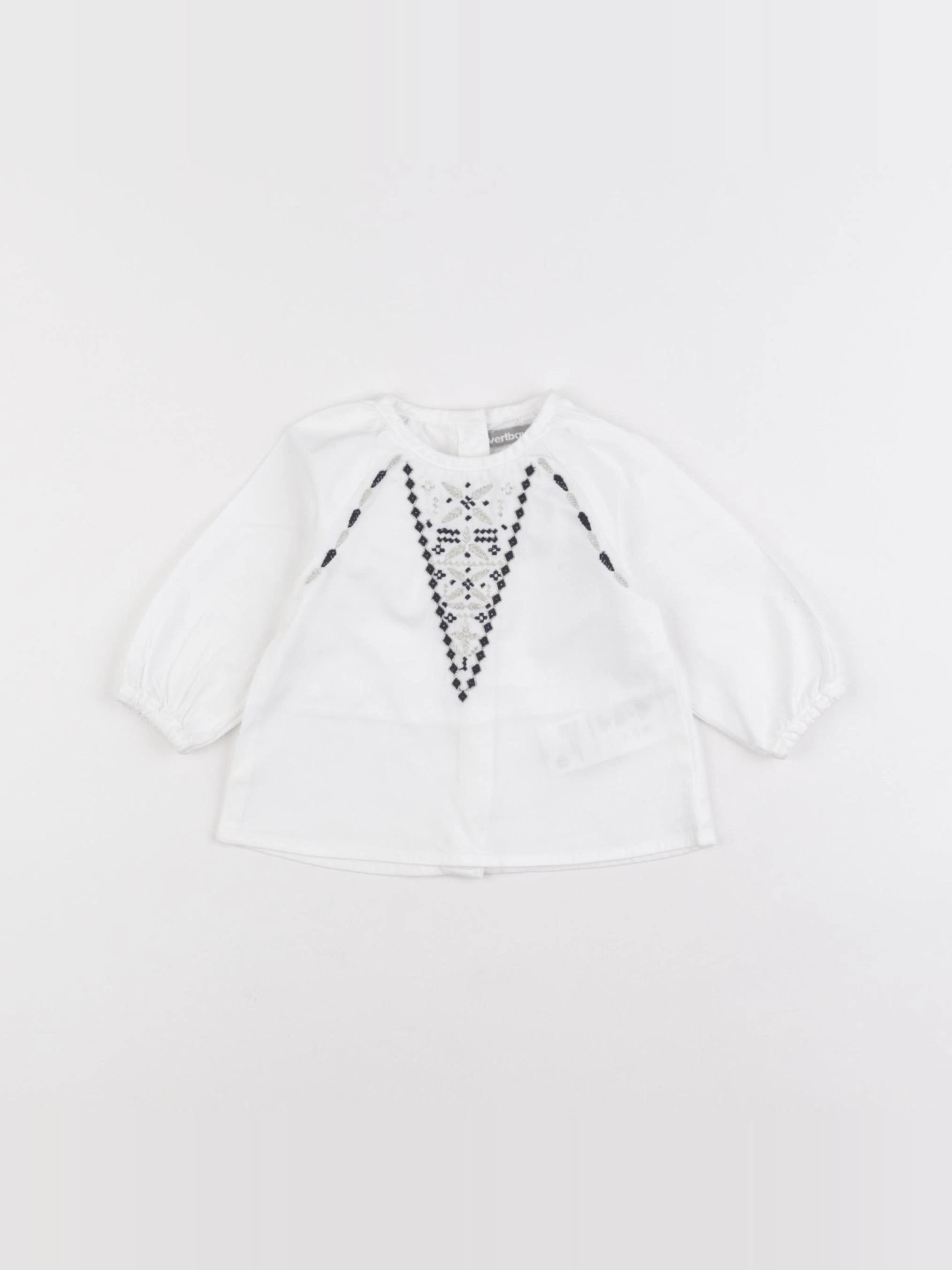 Vertbaudet - blouse blanc - 3 mois