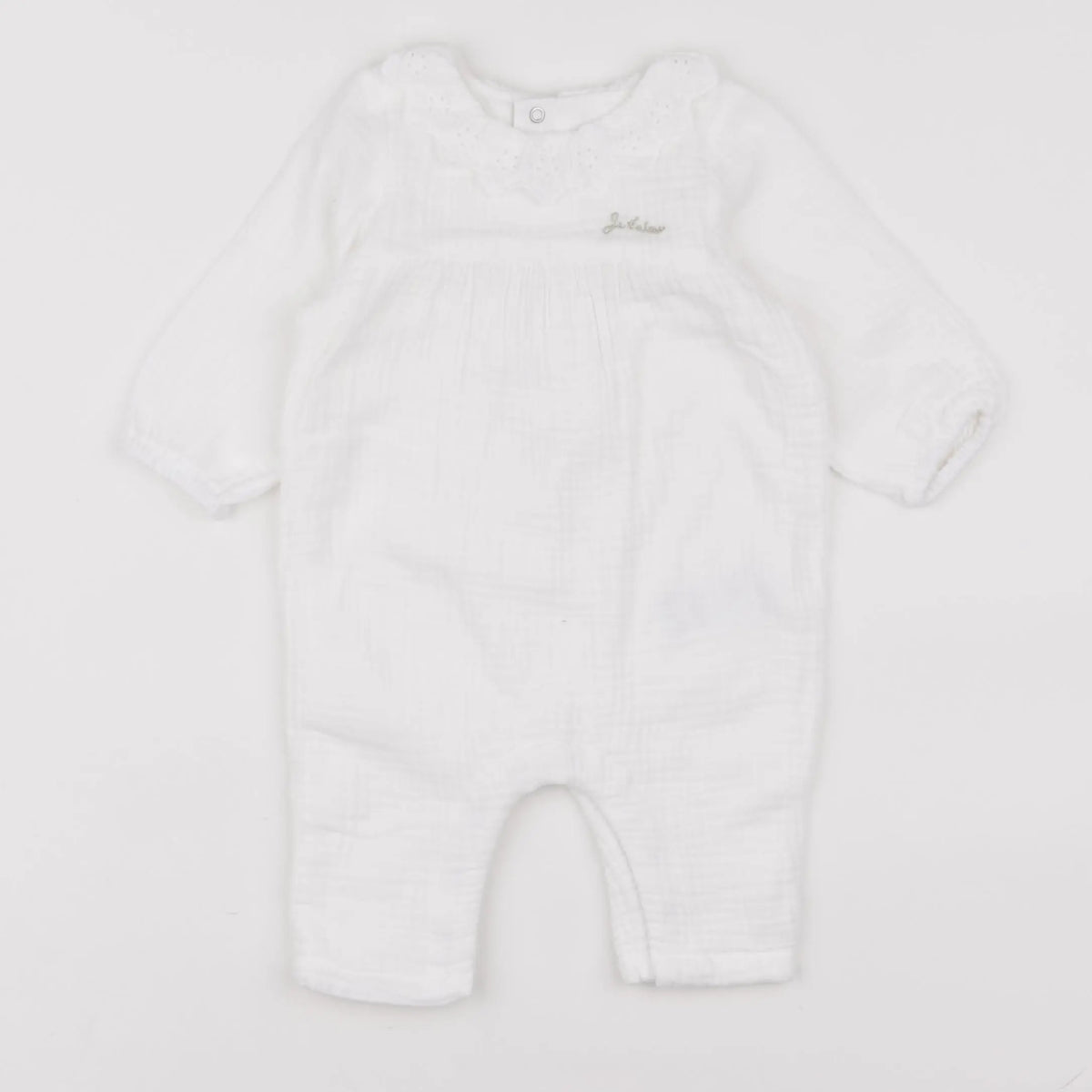 Vertbaudet - combinaison doublé blanc - 3 mois