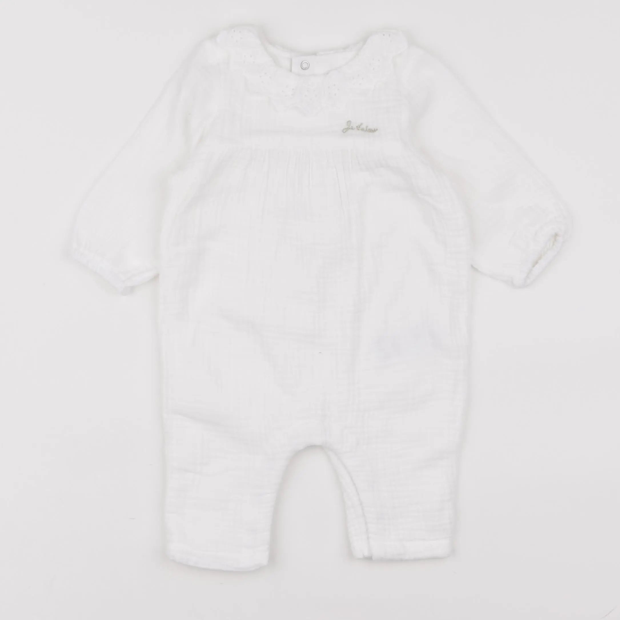 Vertbaudet - combinaison doublé blanc - 3 mois