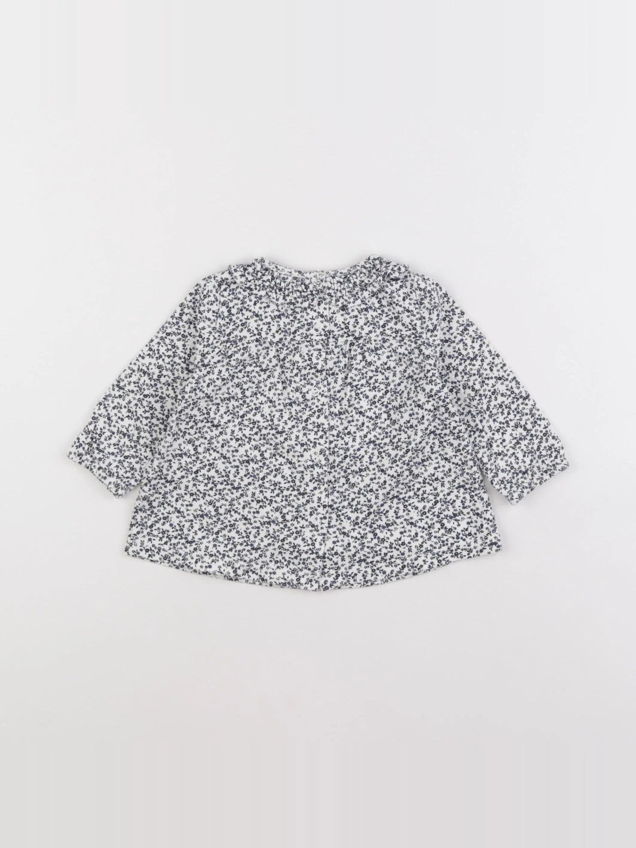 Cyrillus - tee-shirt blanc, bleu - 6 mois