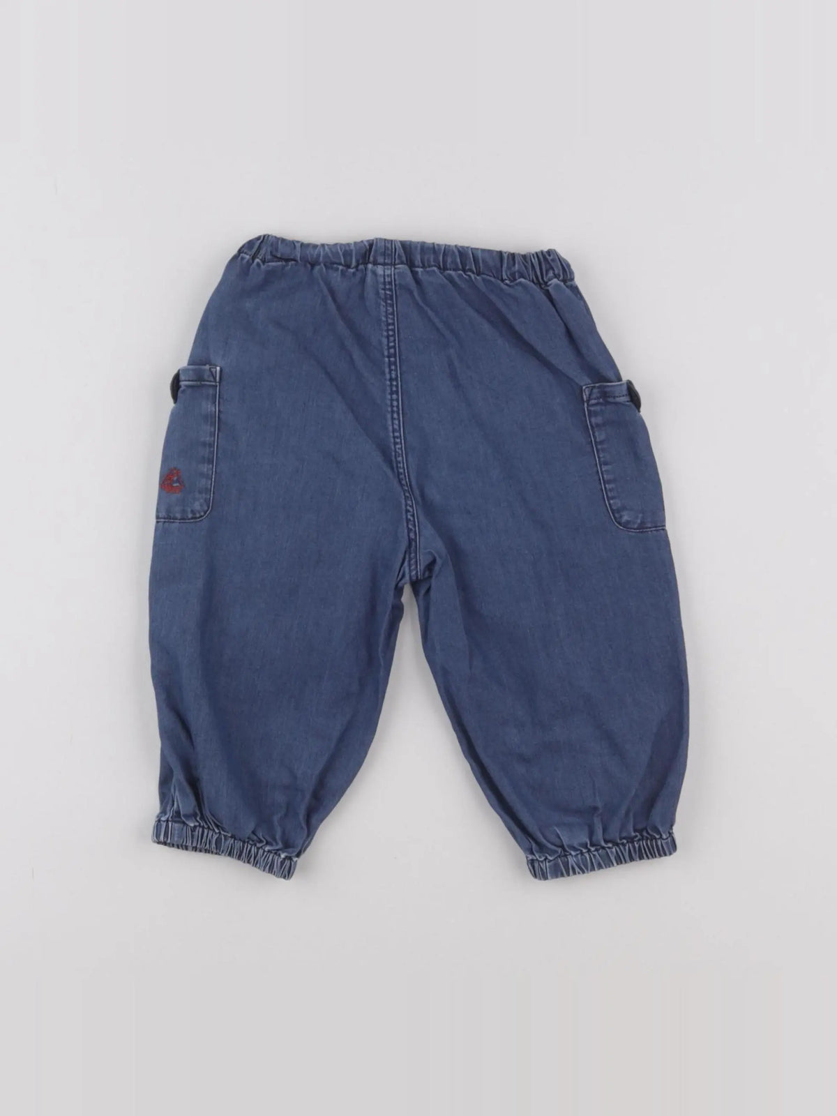 Petit Bateau - pantalon bleu - 12 mois
