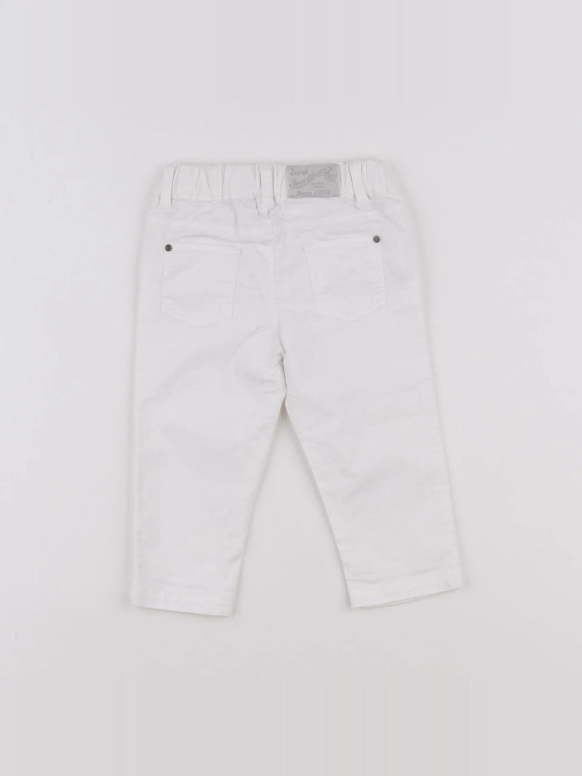Petit Bateau - pantalon blanc - 12 mois
