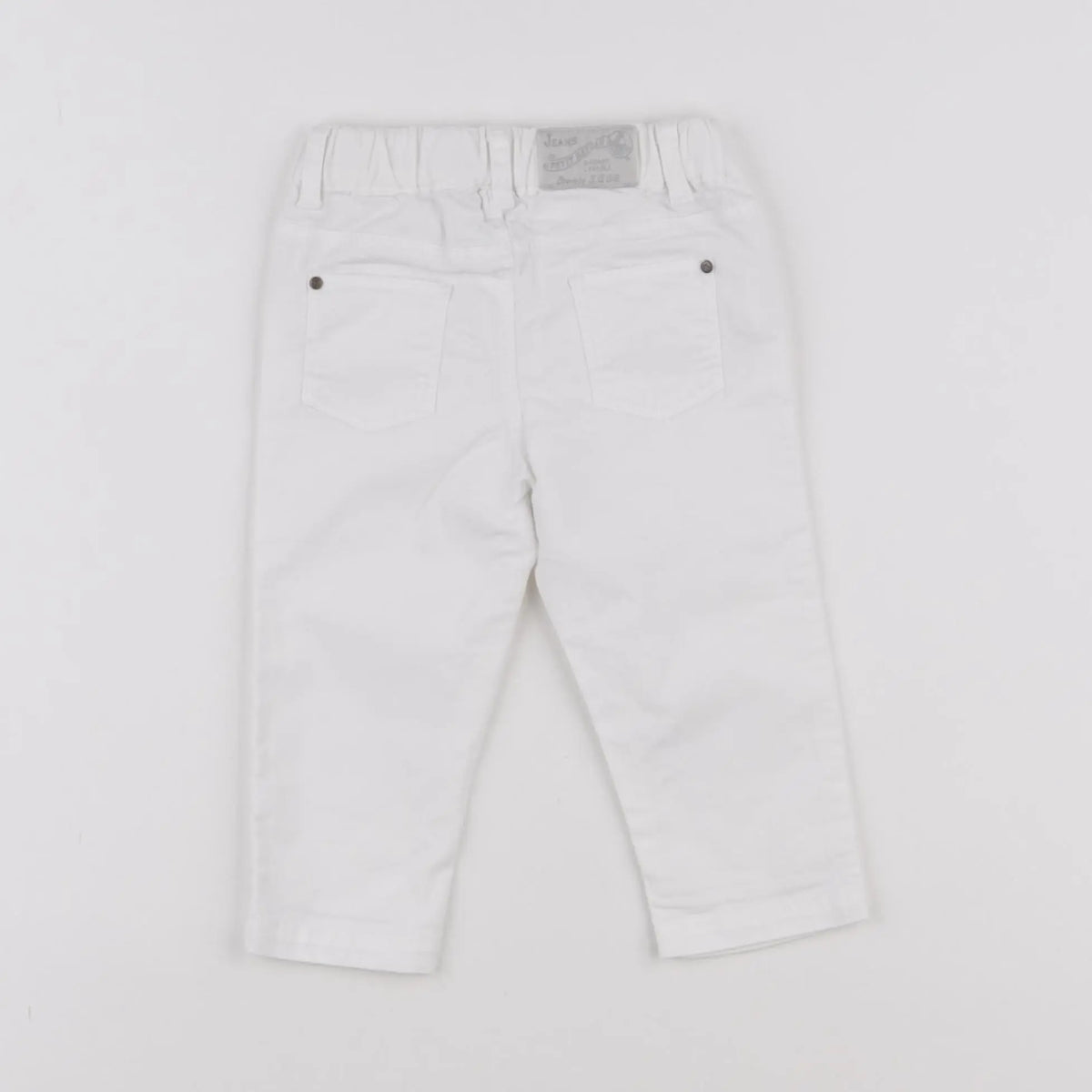 Petit Bateau - pantalon blanc - 12 mois