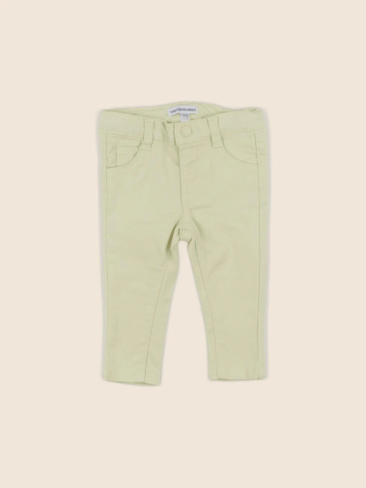 Vertbaudet - pantalon jaune - 6 mois