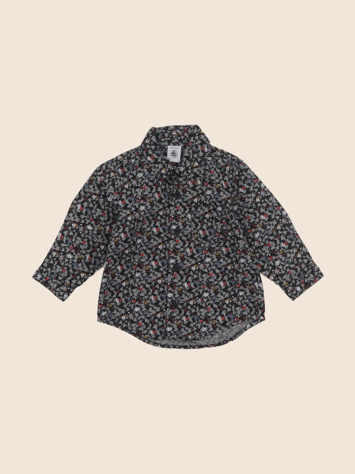 Petit Bateau - chemise multicolore - 12 mois