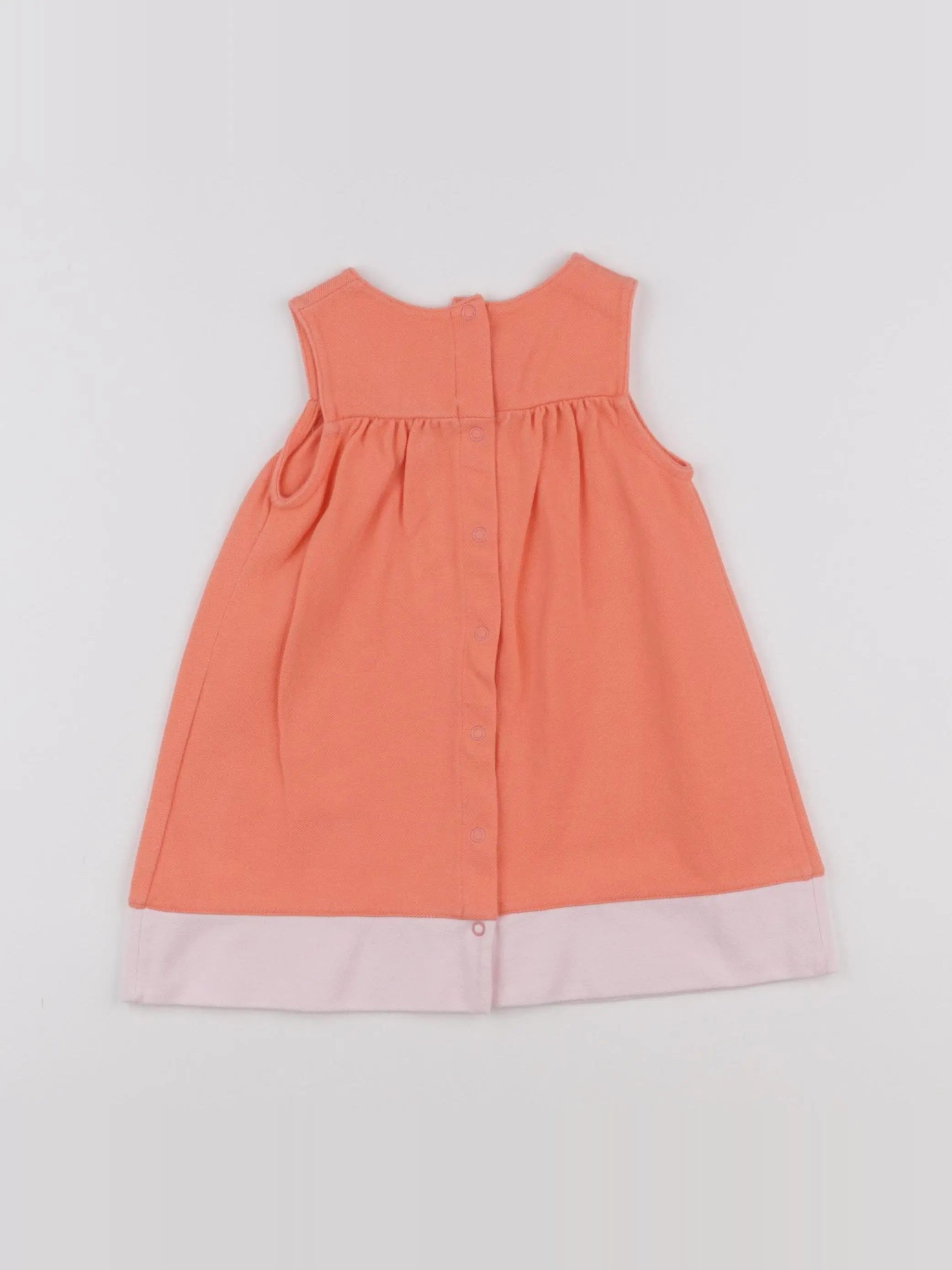 Petit Bateau - robe orange - 12 mois