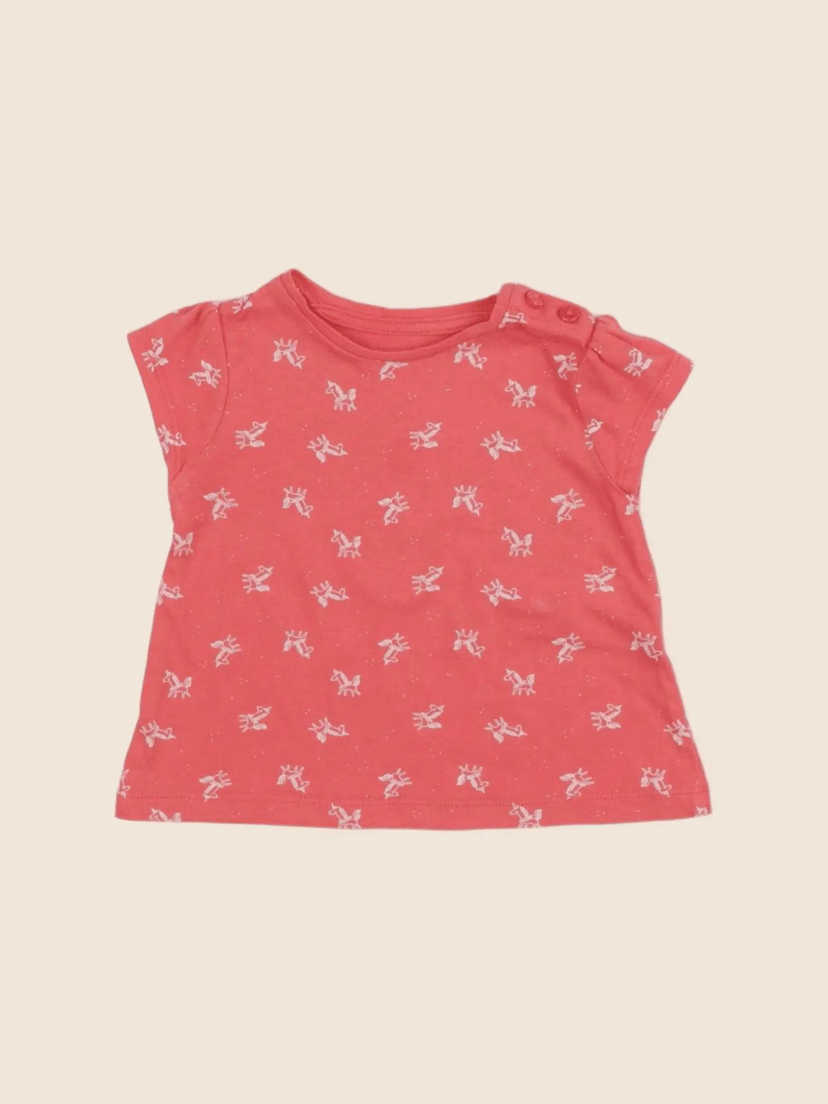 Vertbaudet - tee-shirt orange - 6 mois