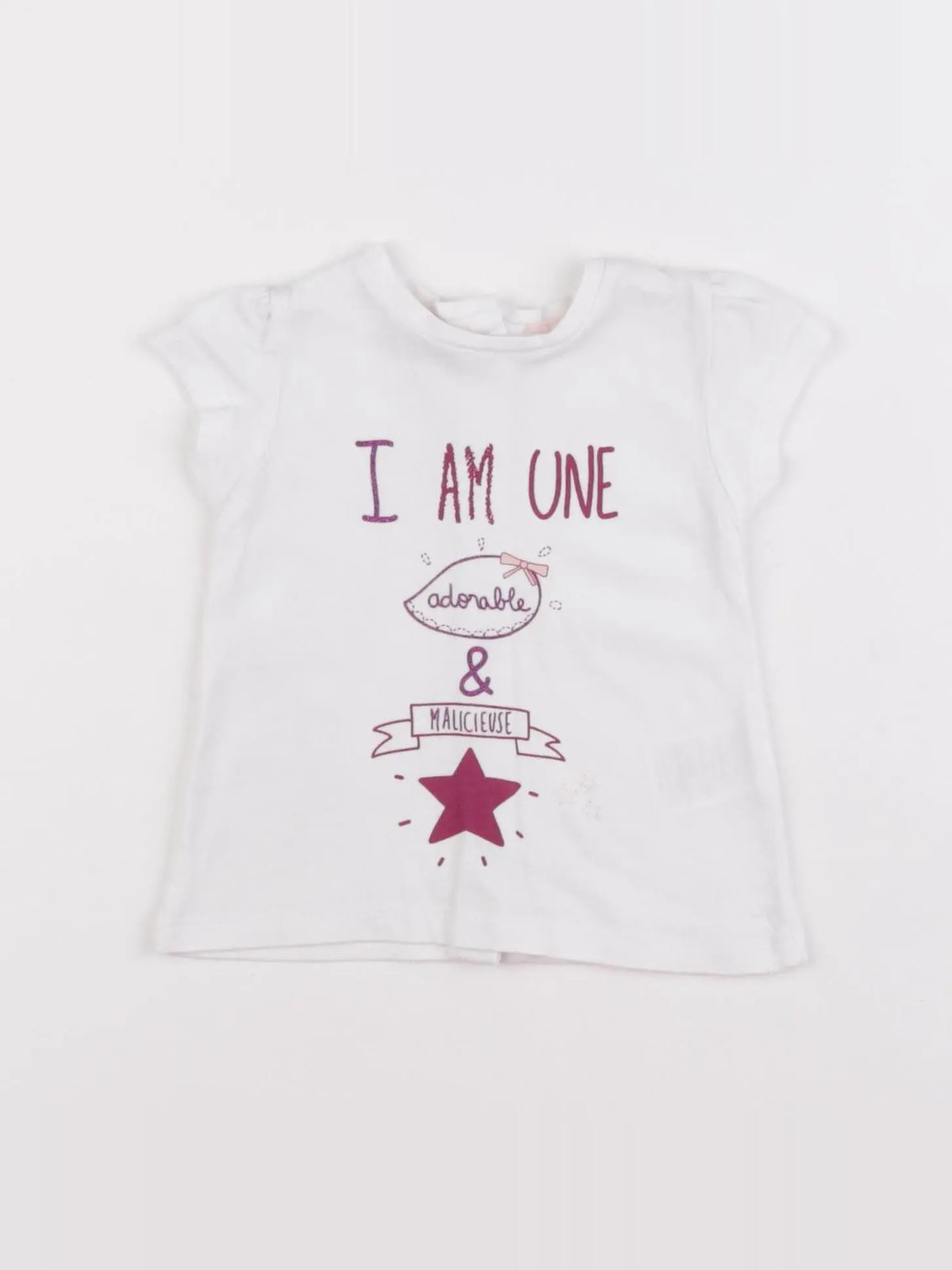 Vertbaudet - tee-shirt blanc - 3 mois