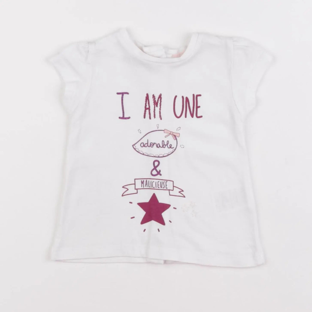 Vertbaudet - tee-shirt blanc - 3 mois
