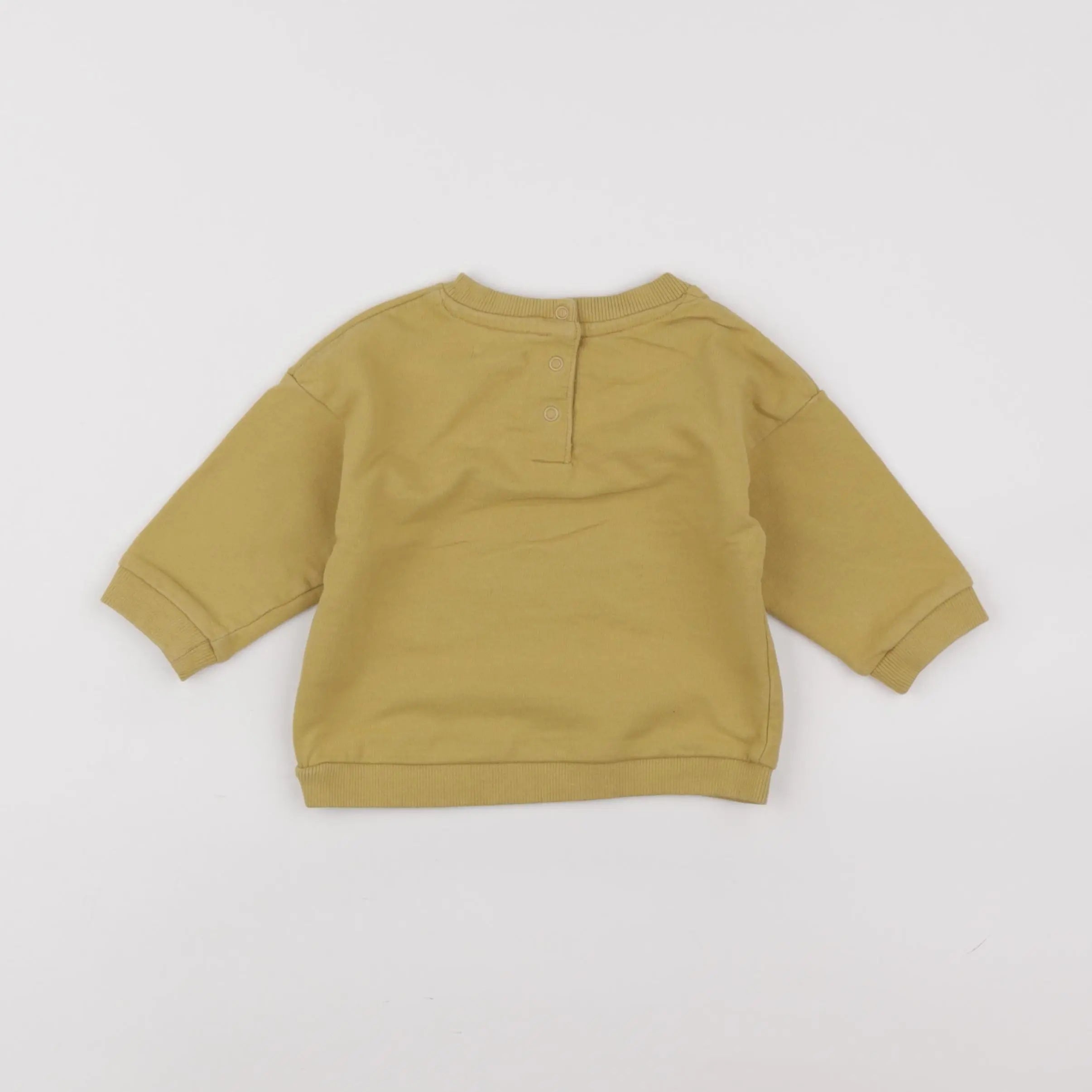 Vertbaudet - sweat jaune - 9 mois