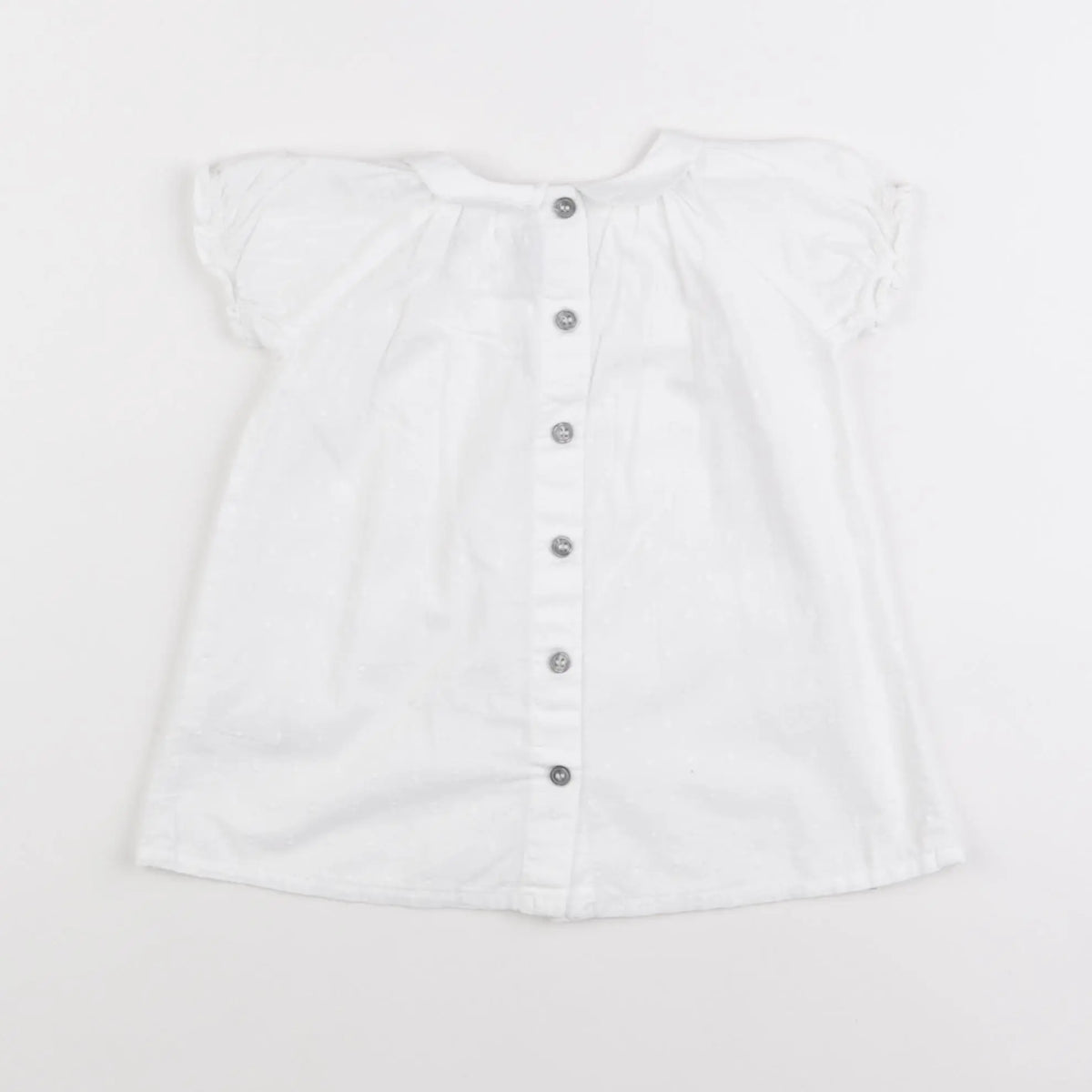 Petit Bateau - robe blanc - 6 mois
