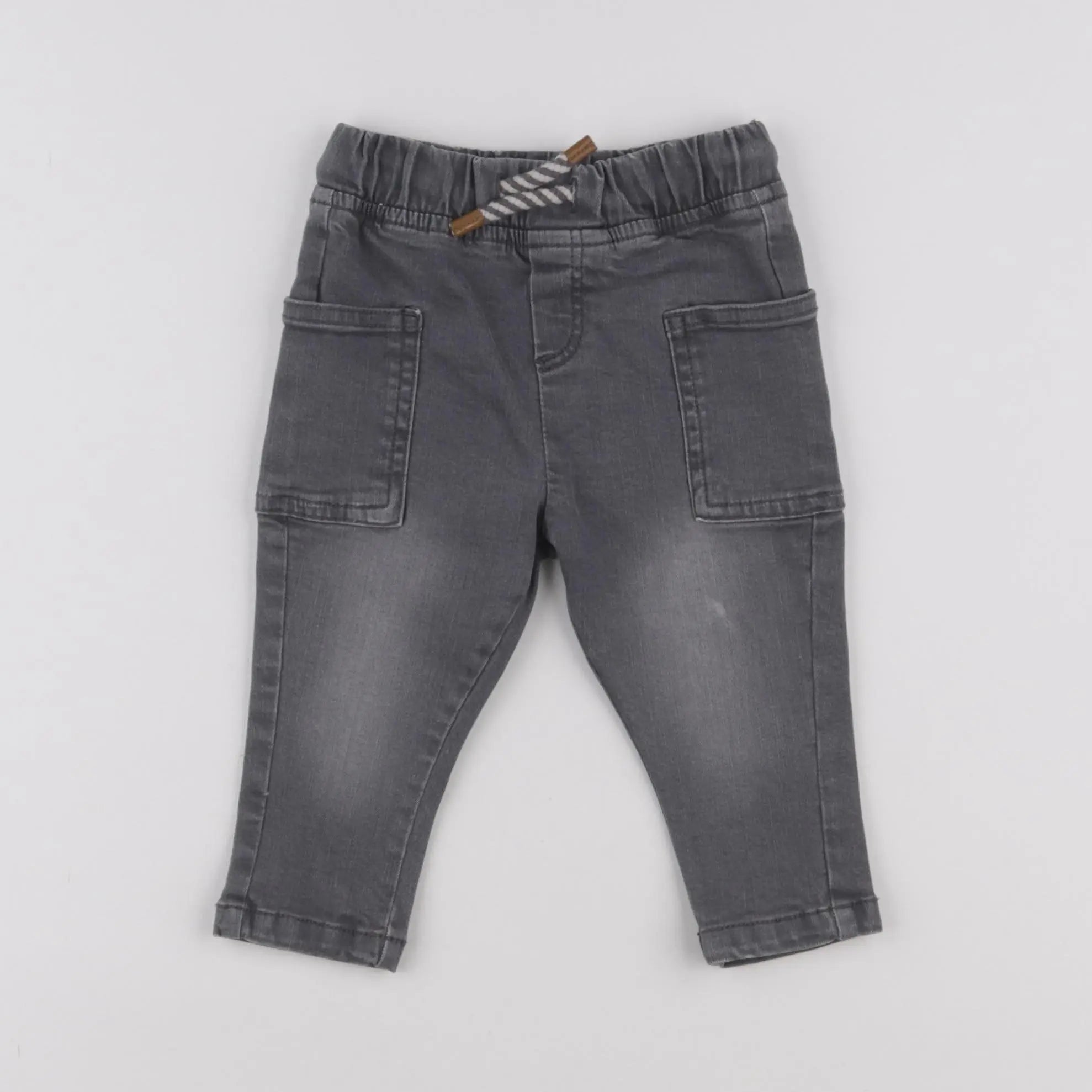 Vertbaudet - jean gris - 9 mois