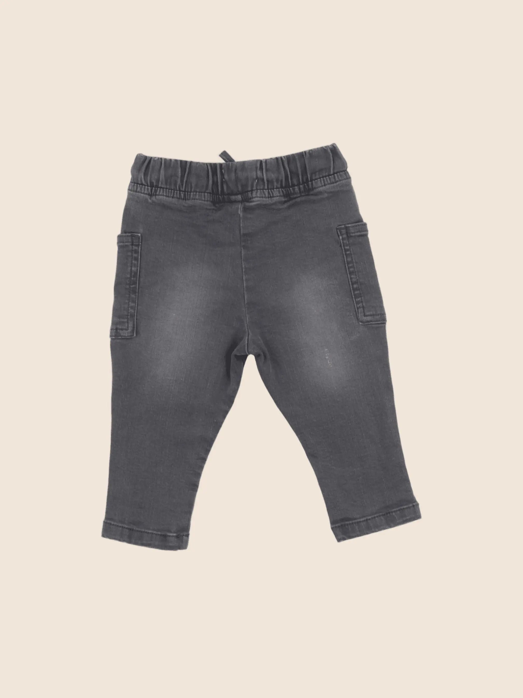 Vertbaudet - jean gris - 9 mois