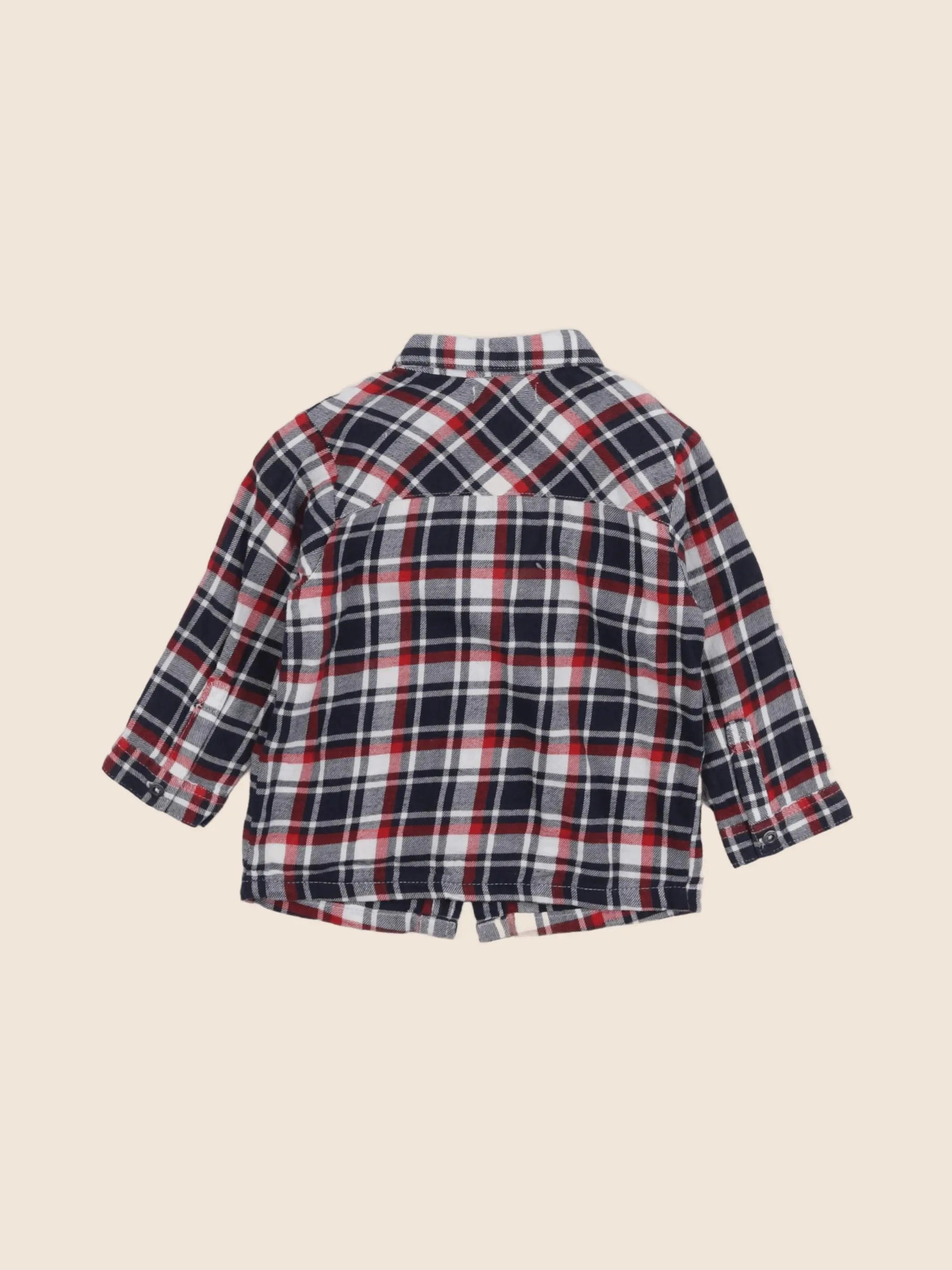 Vertbaudet - chemise bleu - 12 mois