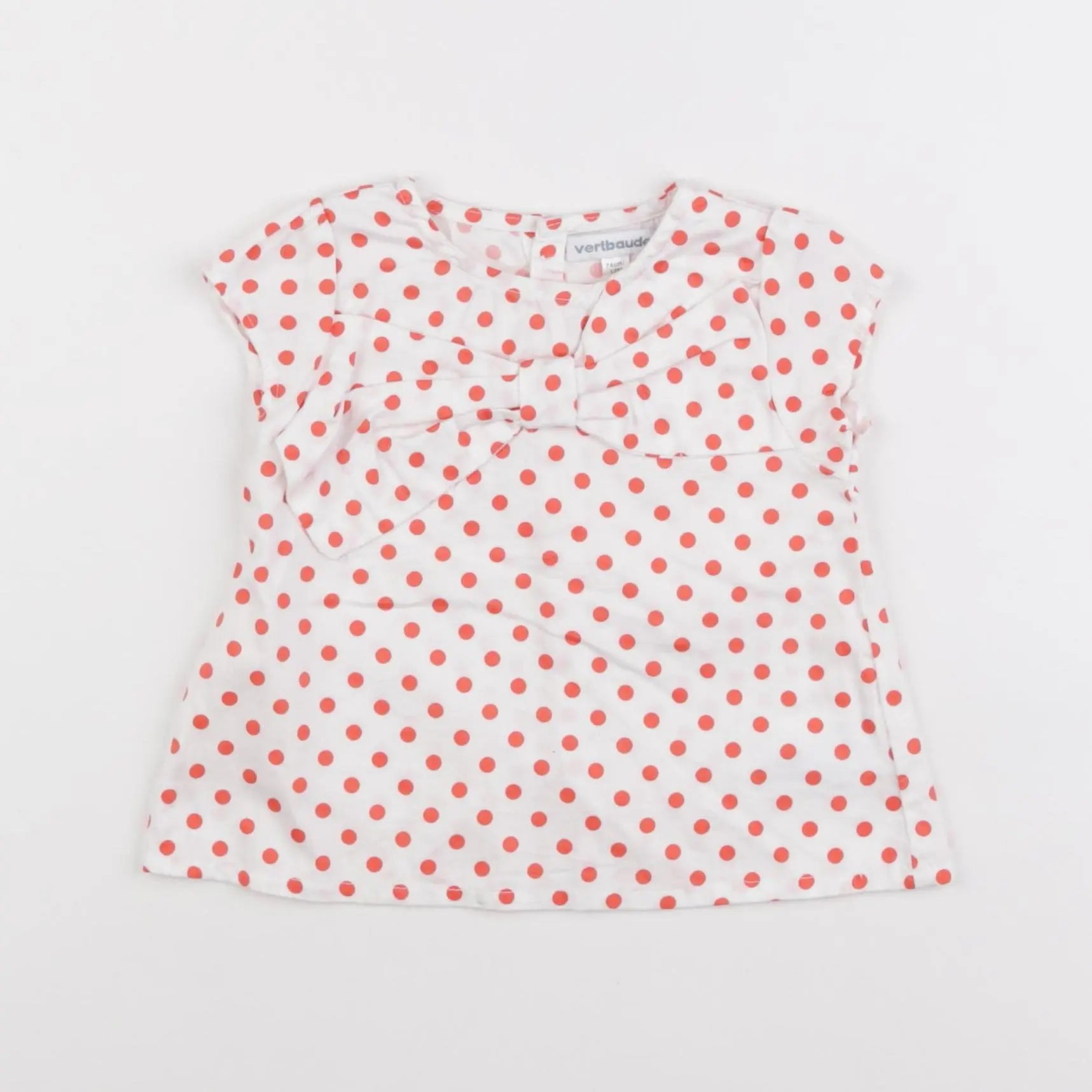 Vertbaudet - blouse rouge - 12 mois