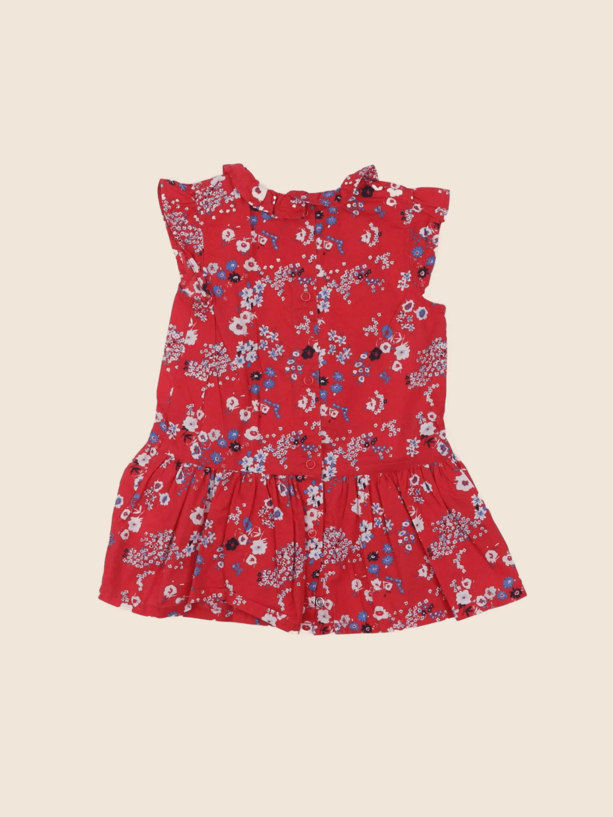 Petit Bateau - robe rouge - 12 mois