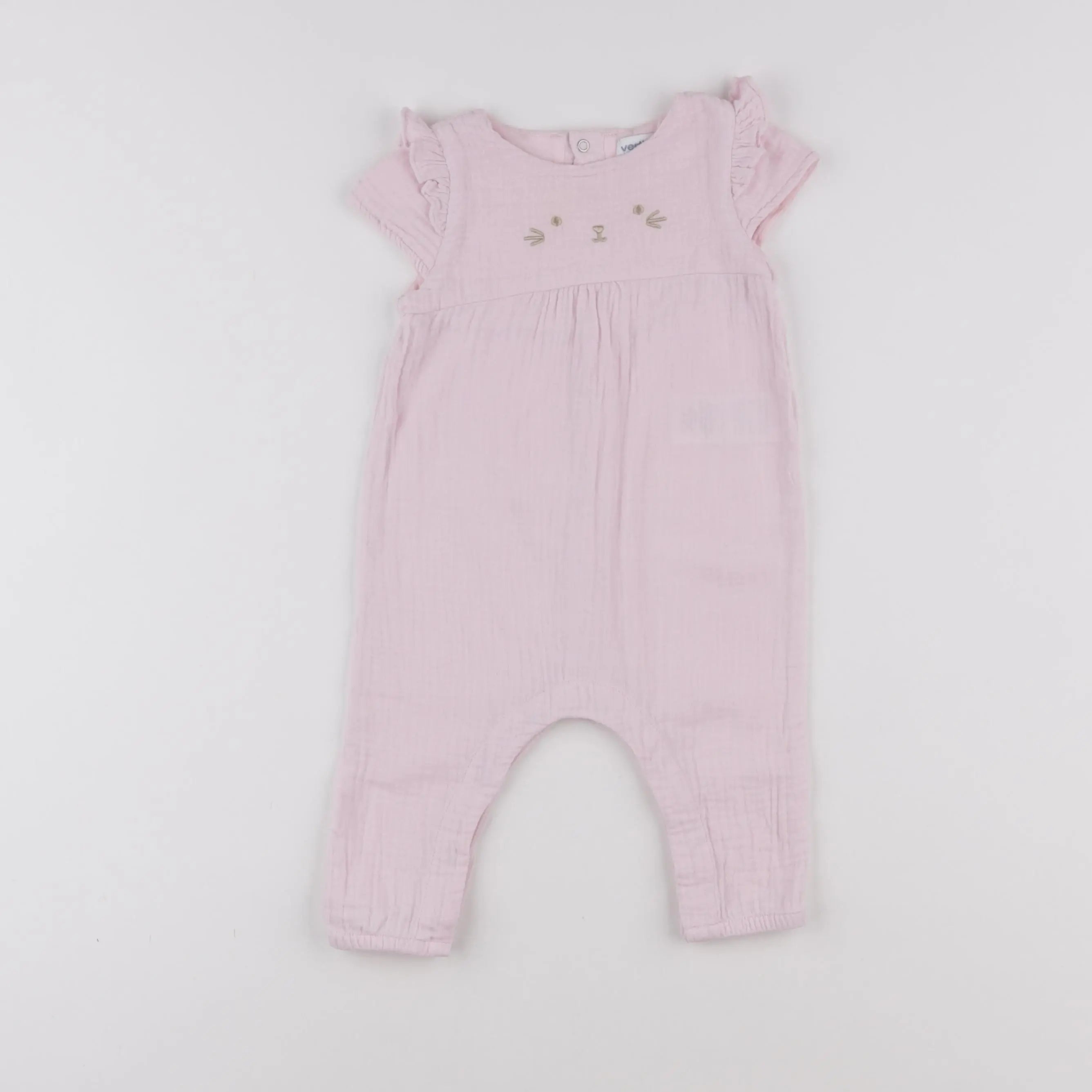 Vertbaudet - combinaison rose - 6 mois