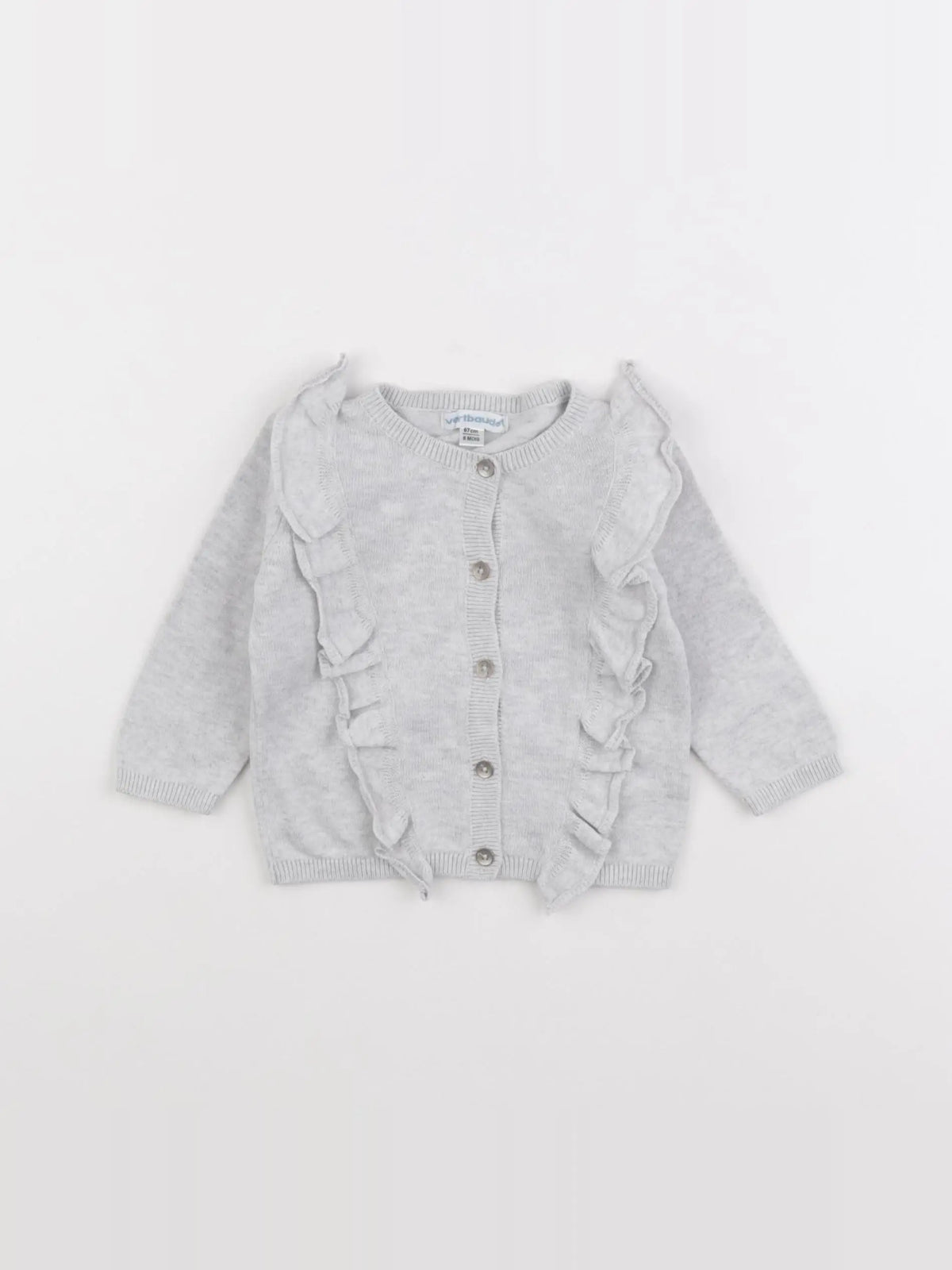 Vertbaudet - gilet gris - 6 mois