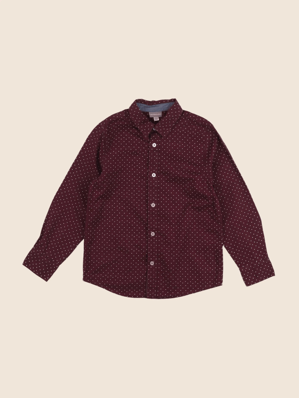 Vertbaudet - chemise rouge - 8 ans