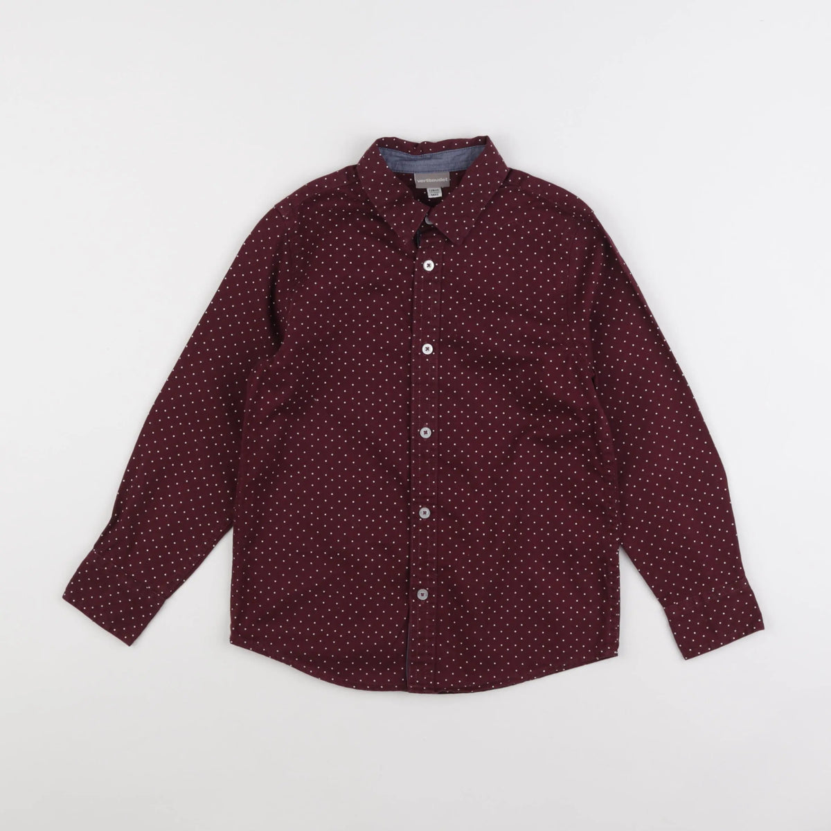 Vertbaudet - chemise rouge - 8 ans