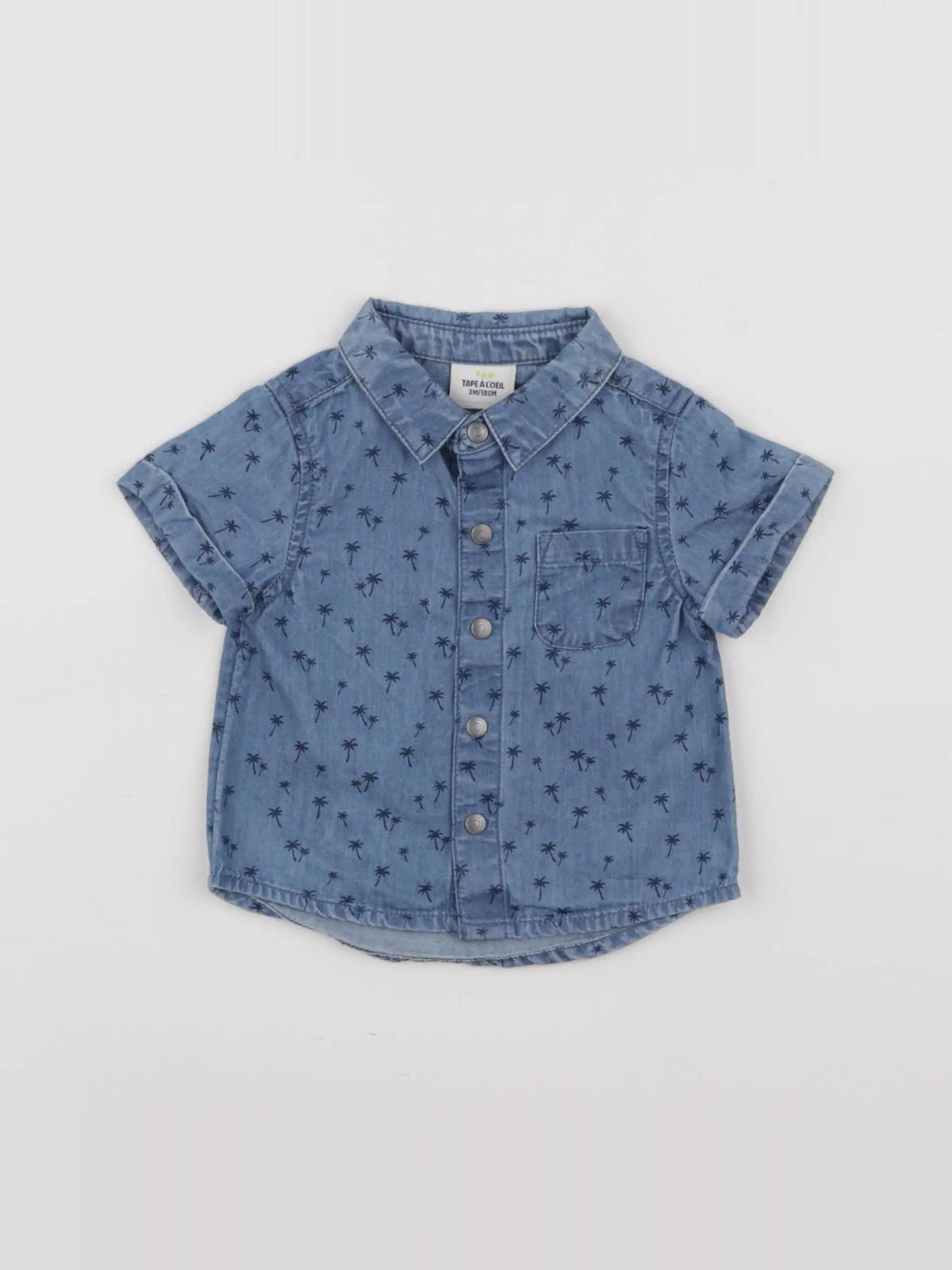 Tape à l'oeil - chemise bleu - 3 mois