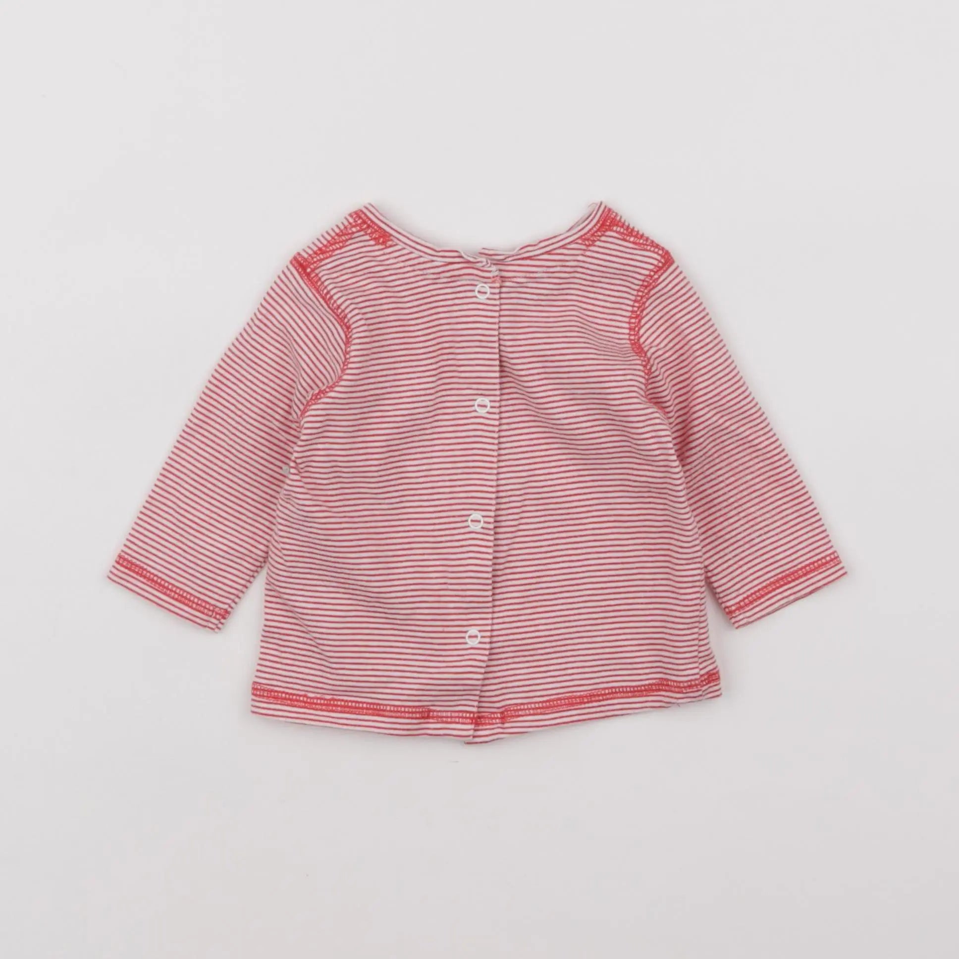 Vertbaudet - tee-shirt rouge - 3 mois