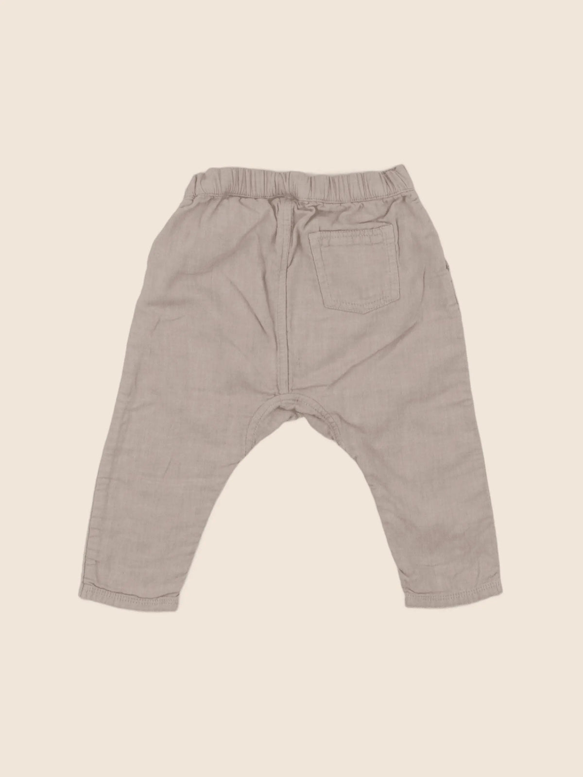 H&M - sarouel beige - 6/9 mois