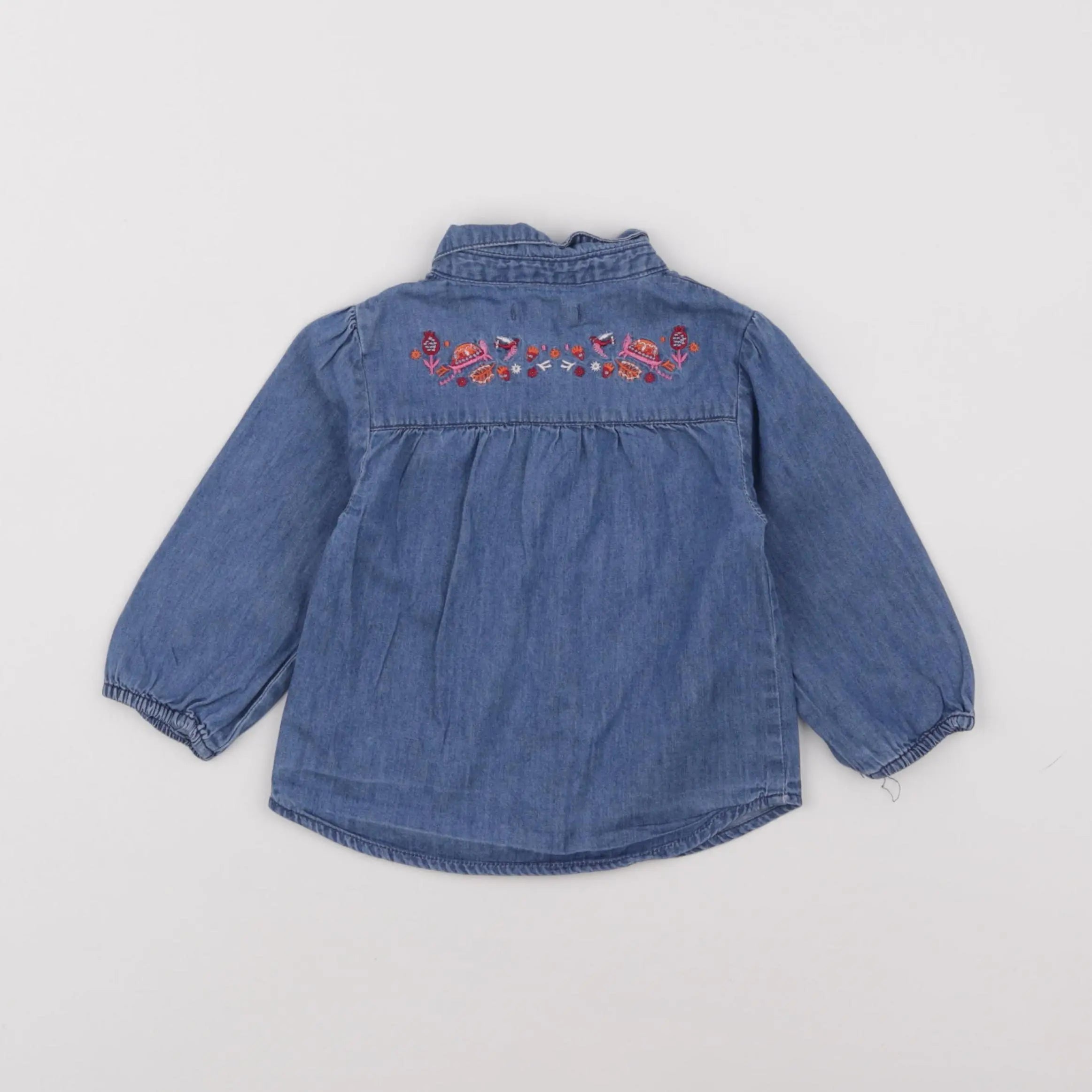 Vertbaudet - blouse bleu - 12 mois