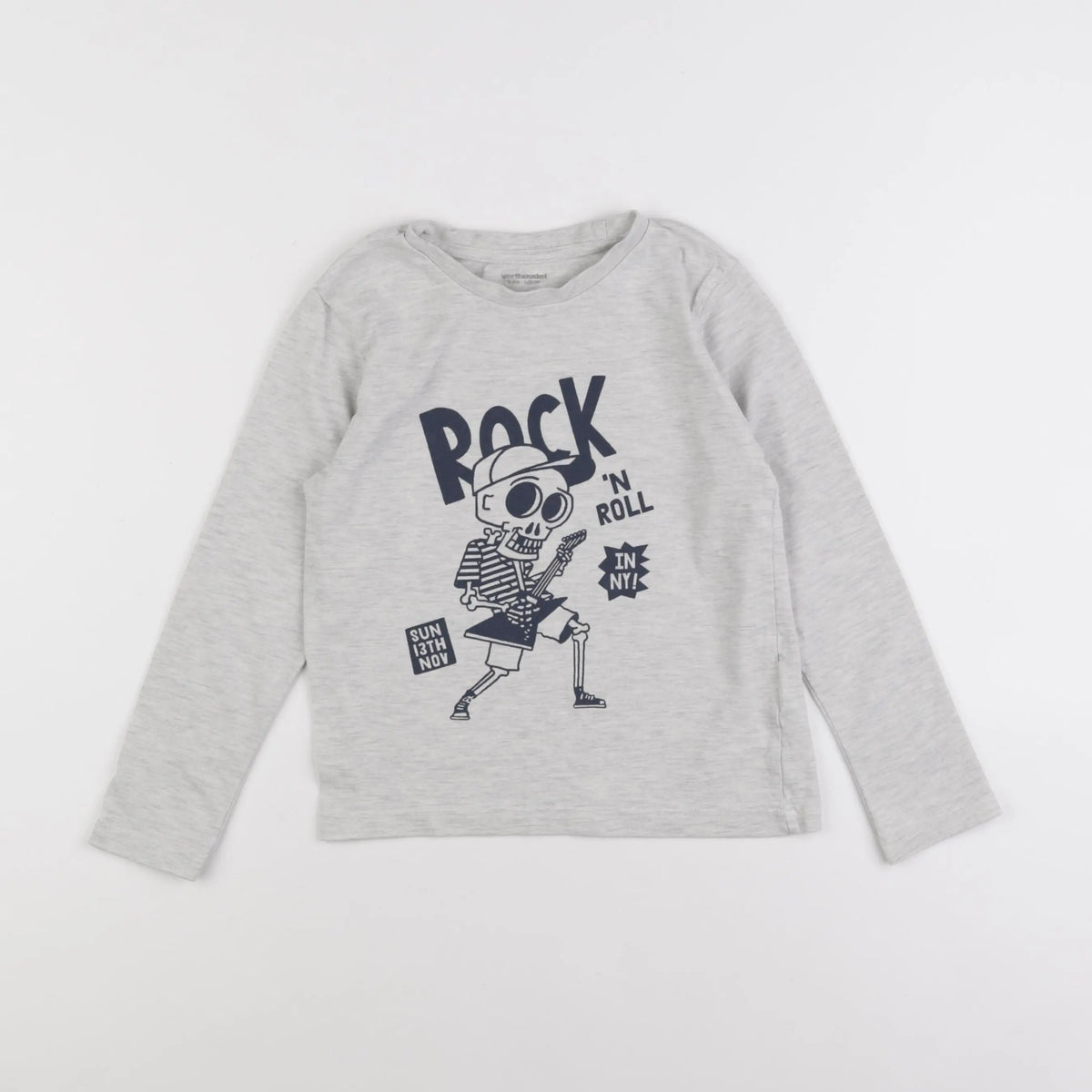 Vertbaudet - tee-shirt gris - 8 ans