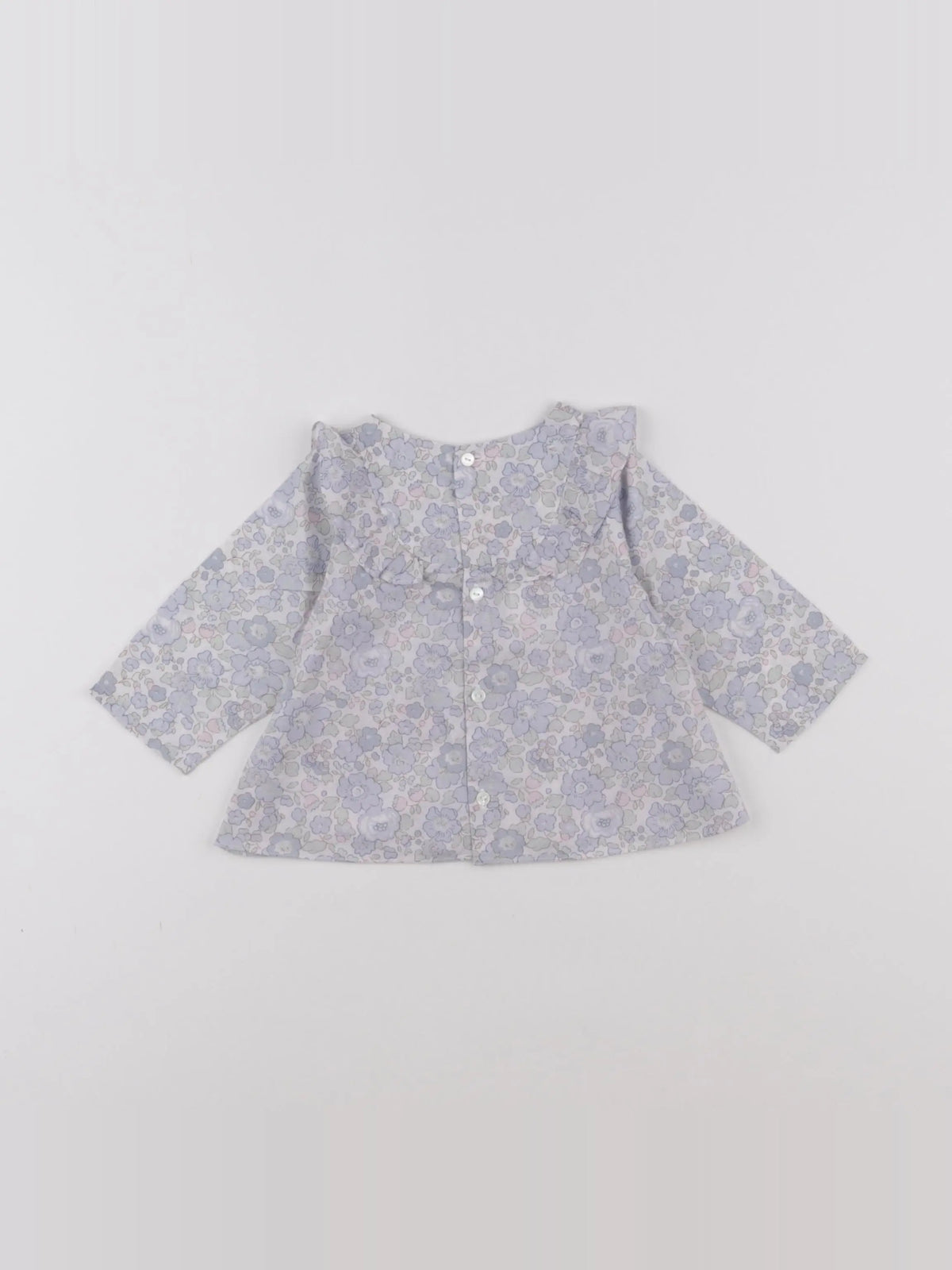 Jacadi - blouse liberty blanc, bleu - 6 mois
