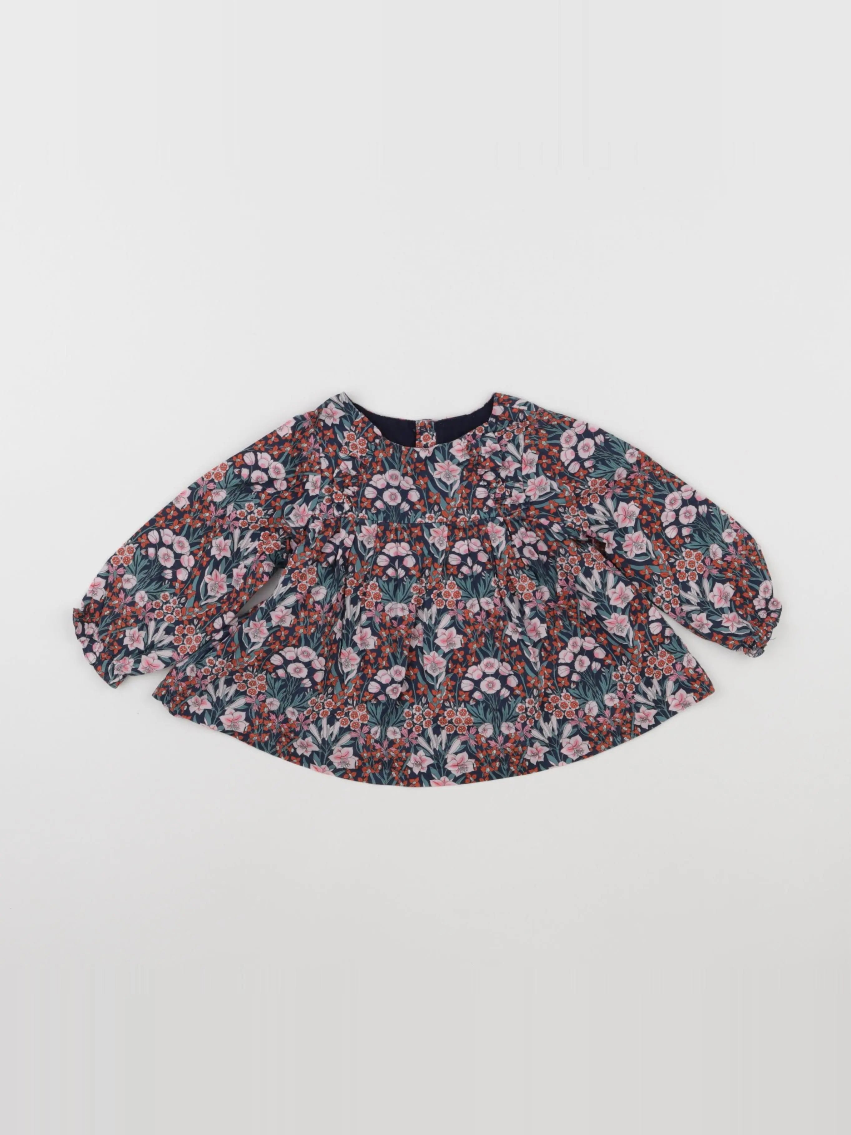 Jacadi - blouse liberty bleu - 12 mois