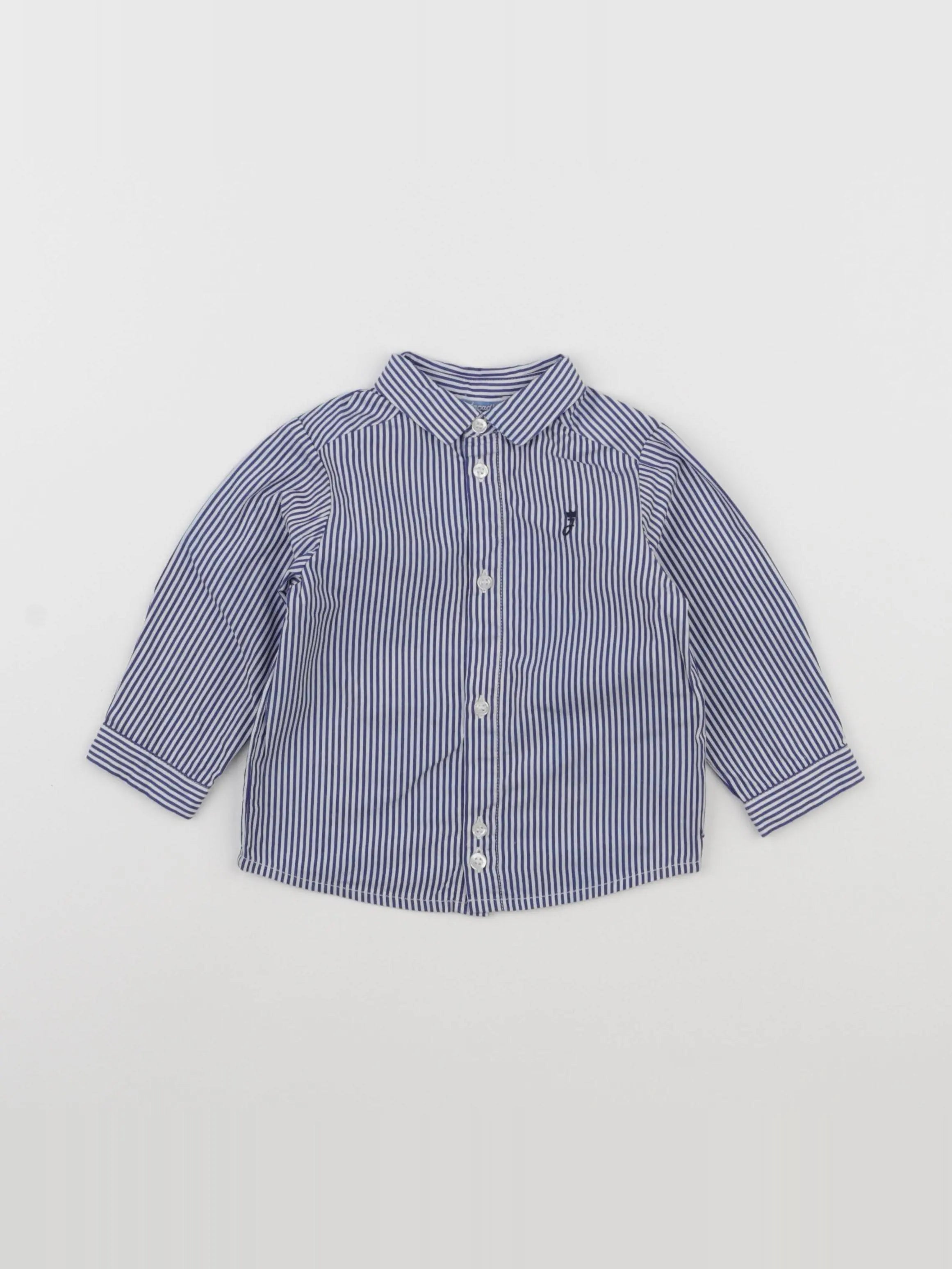 Jacadi - chemise bleu - 12 mois