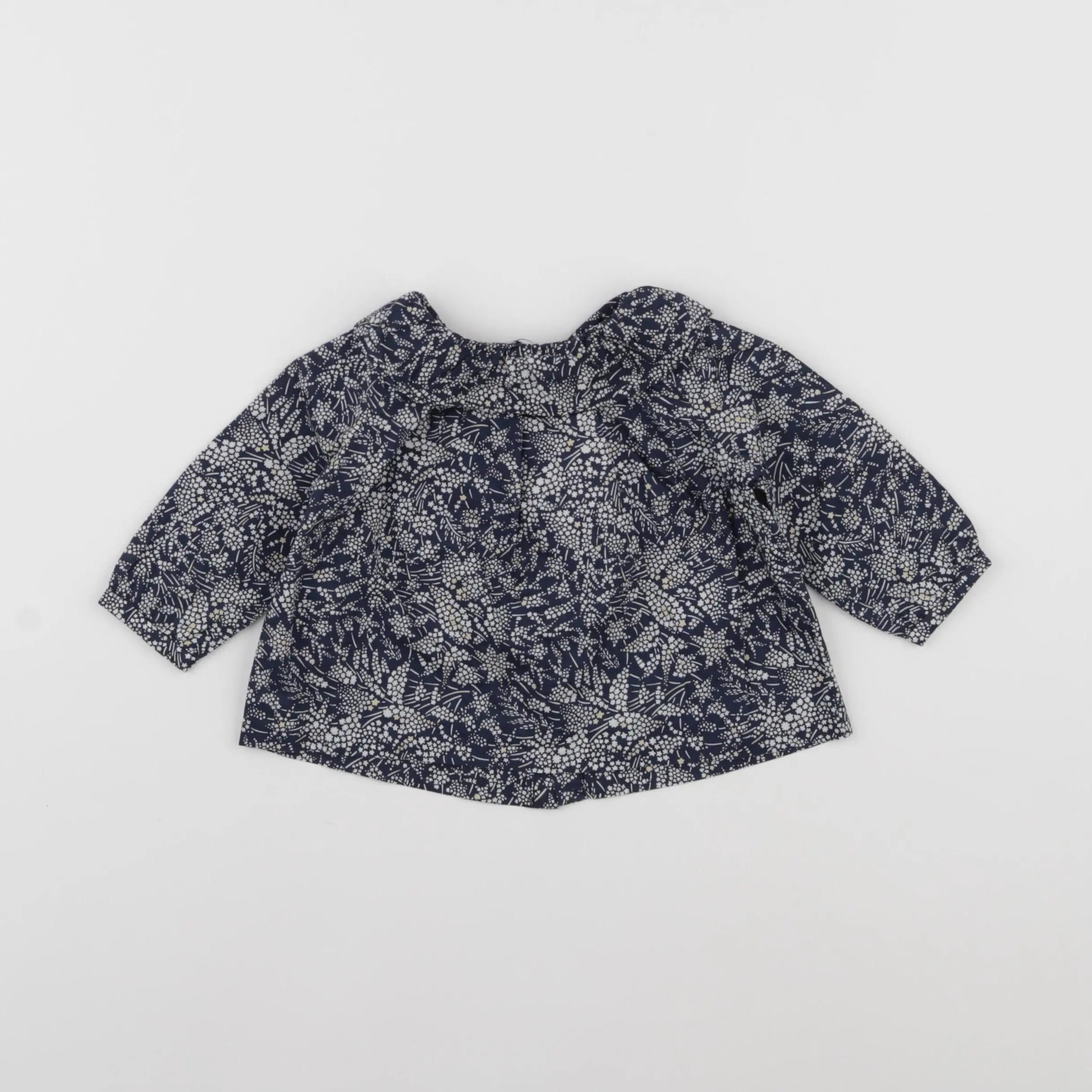 Jacadi - blouse liberty bleu - 6 mois