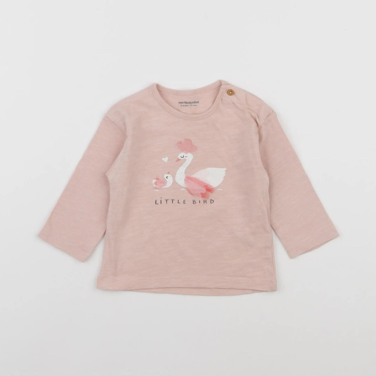 Vertbaudet - tee-shirt rose - 9 mois