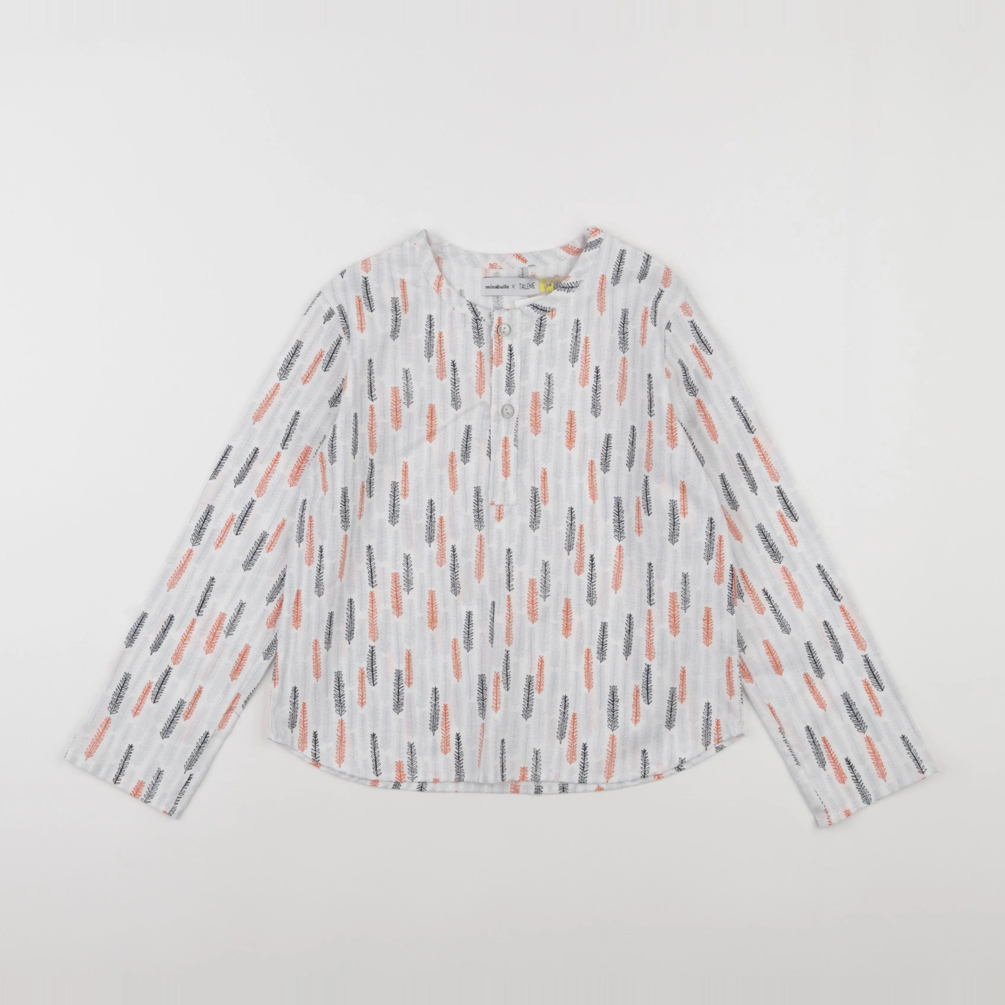 Minabulle - chemise blanc, bleu - 8 ans