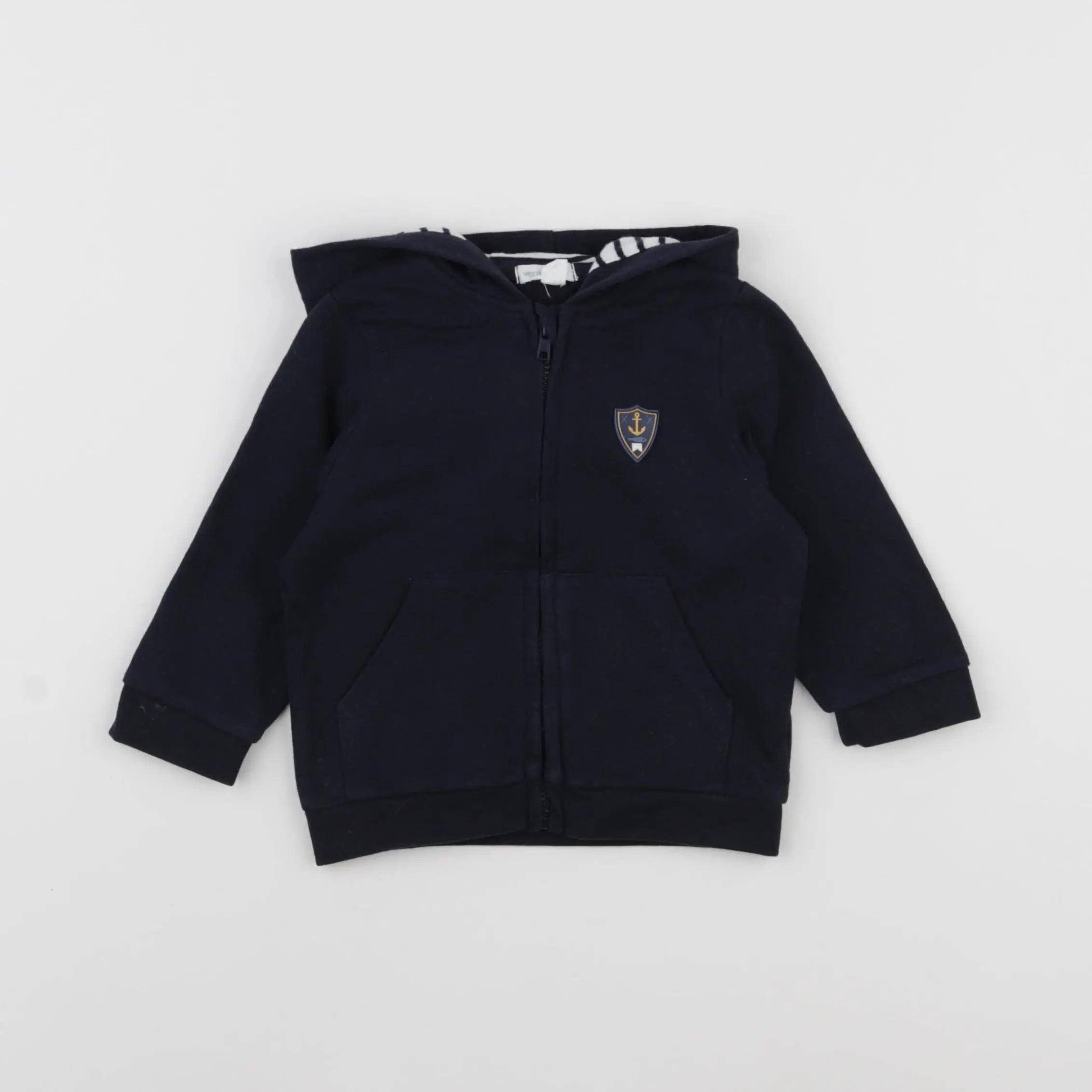 Vertbaudet - sweat bleu - 12 mois