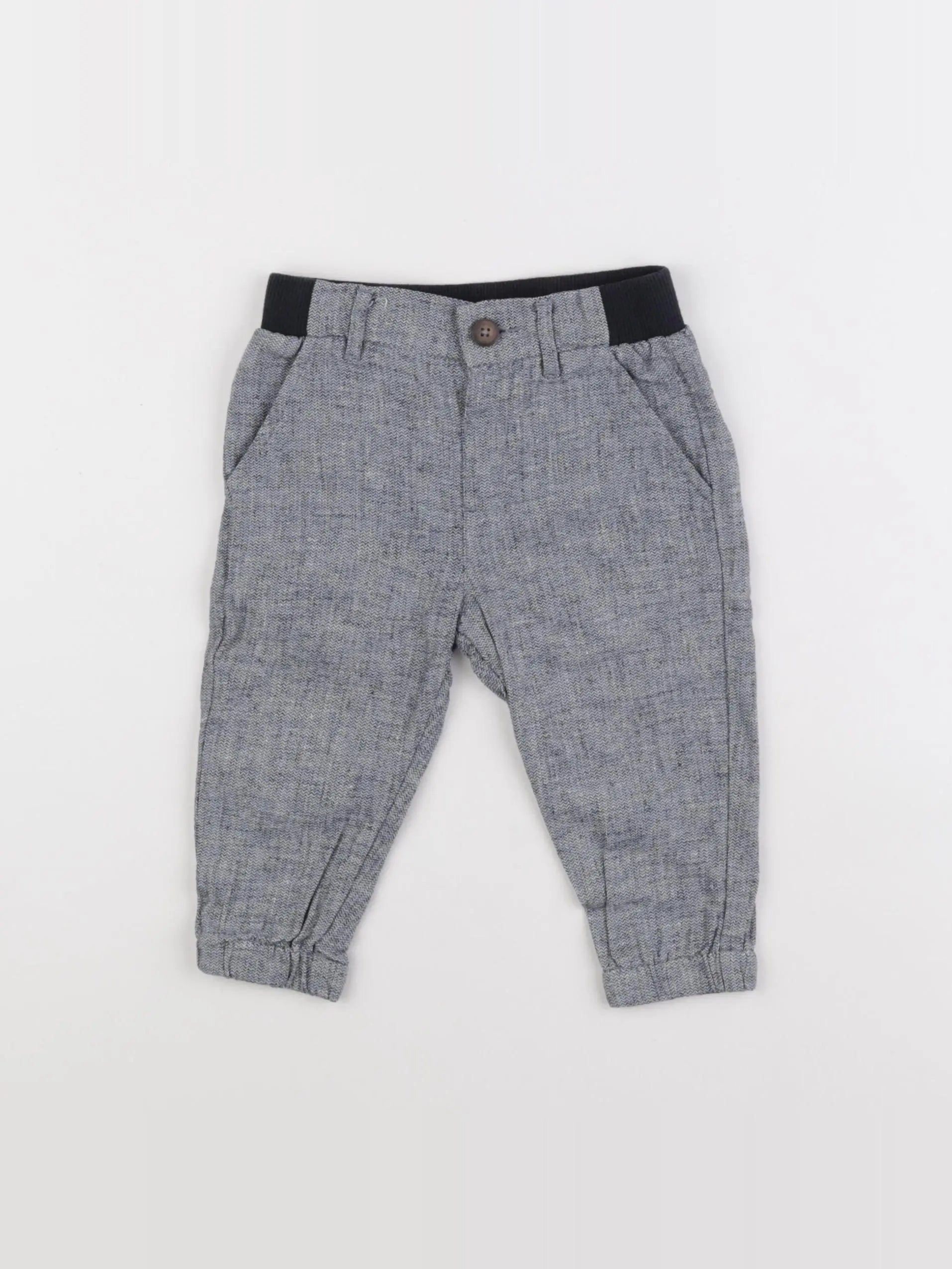 Boutchou - pantalon bleu - 9 mois