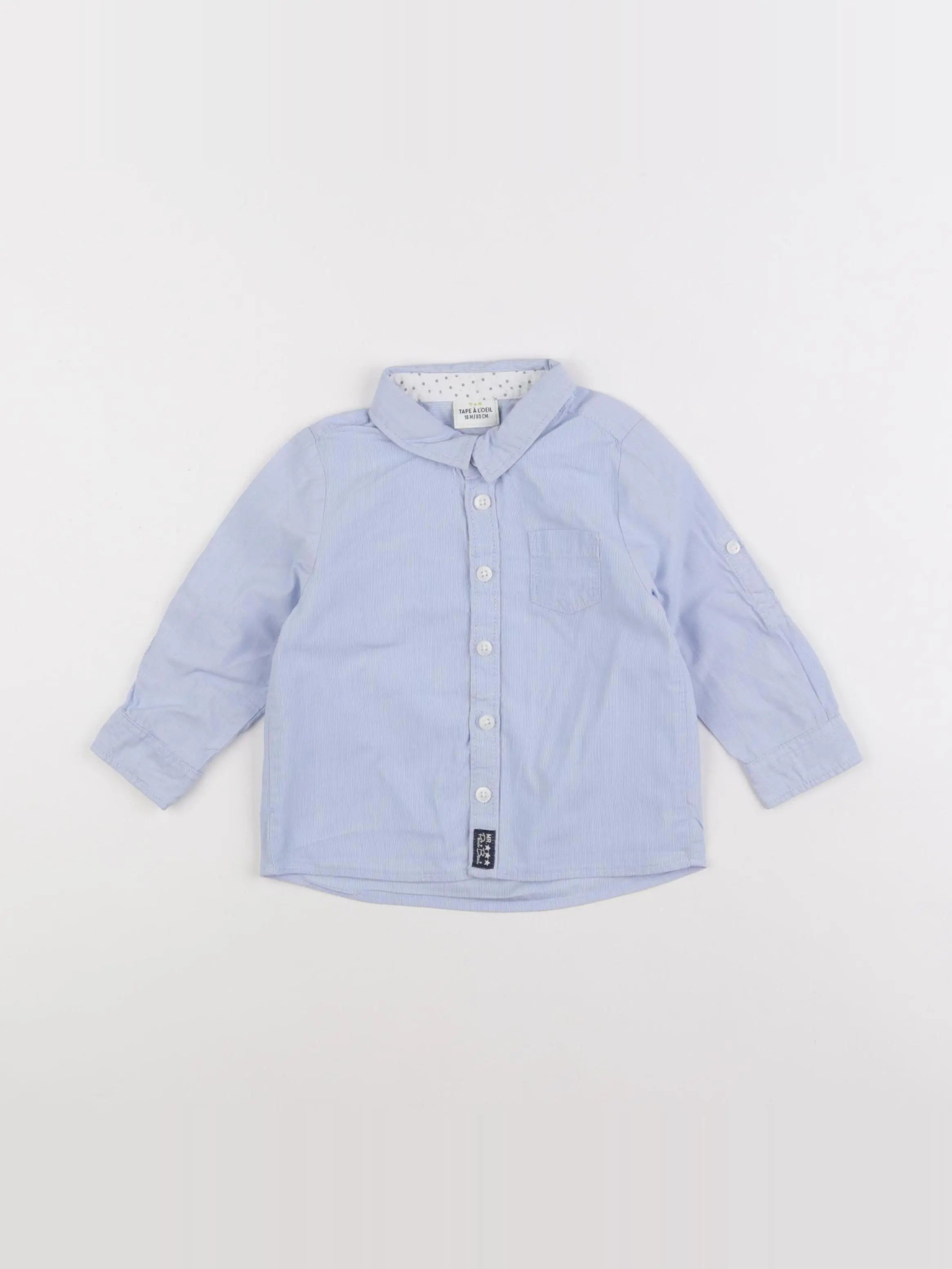 Tape à l'oeil - chemise bleu - 18 mois