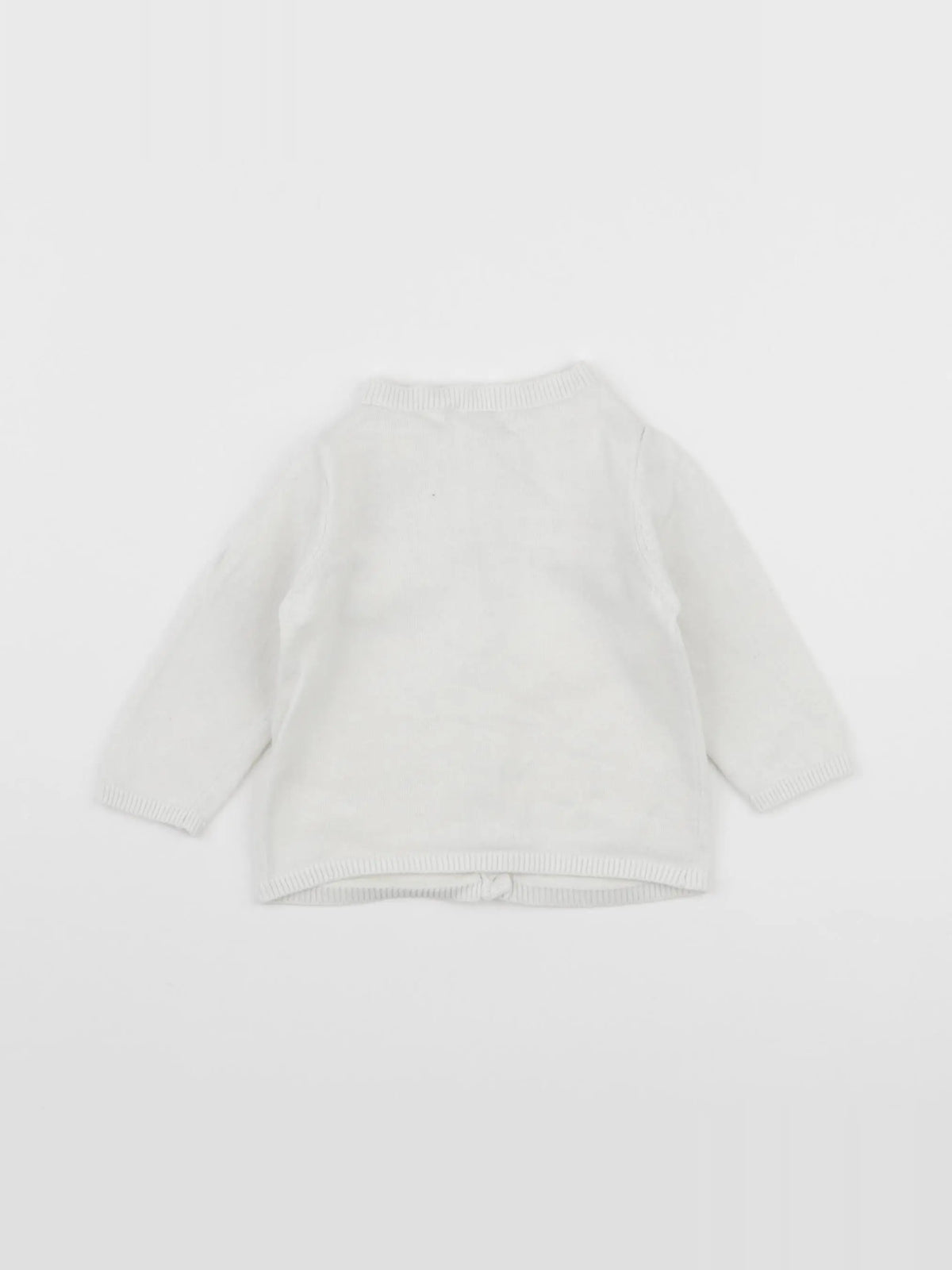 Vertbaudet - gilet blanc - 6 mois
