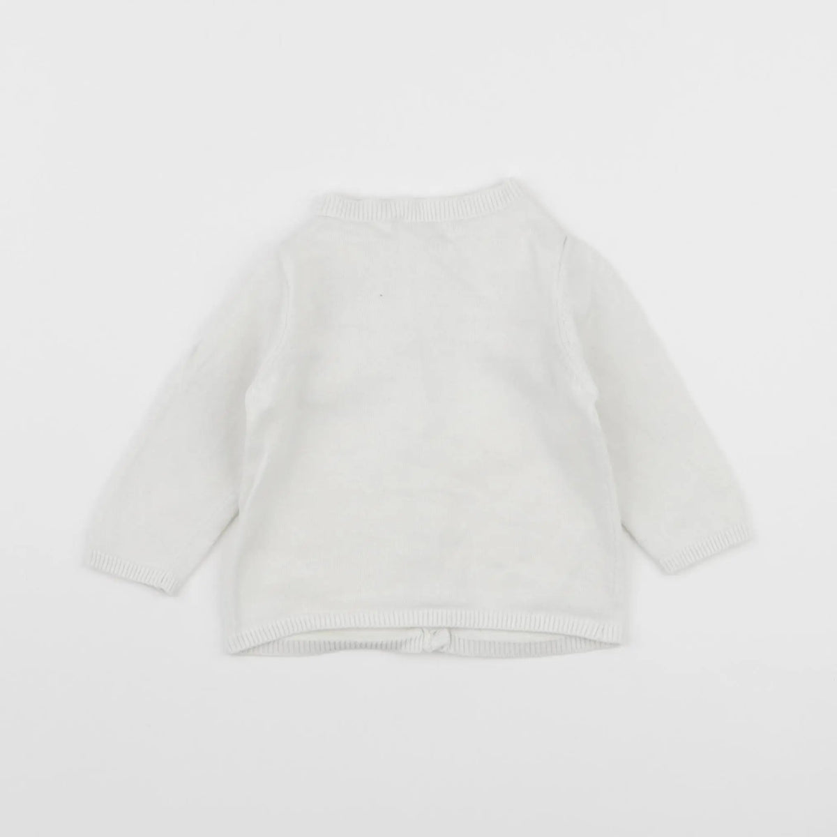 Vertbaudet - gilet blanc - 6 mois