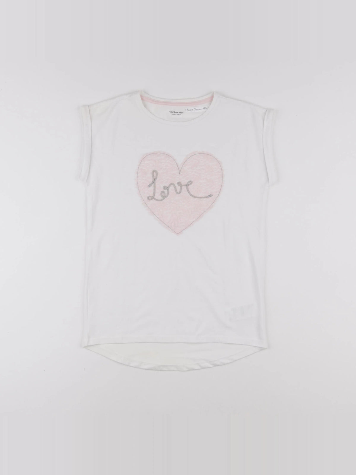 Vertbaudet - tee-shirt blanc - 10 ans