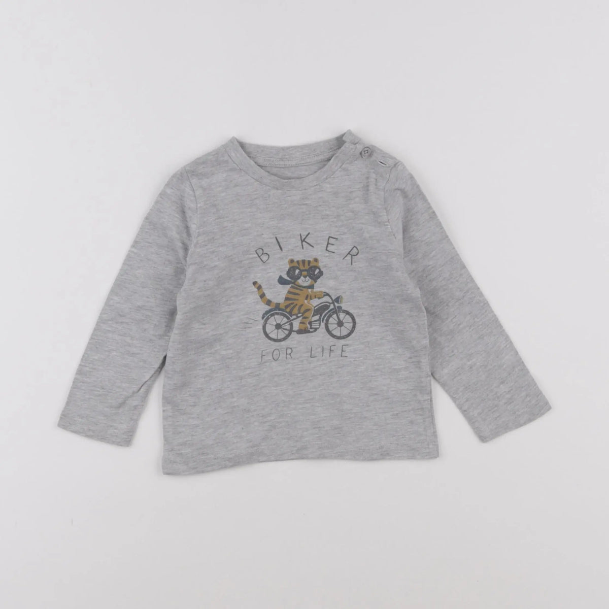 Vertbaudet - tee-shirt gris - 12 mois