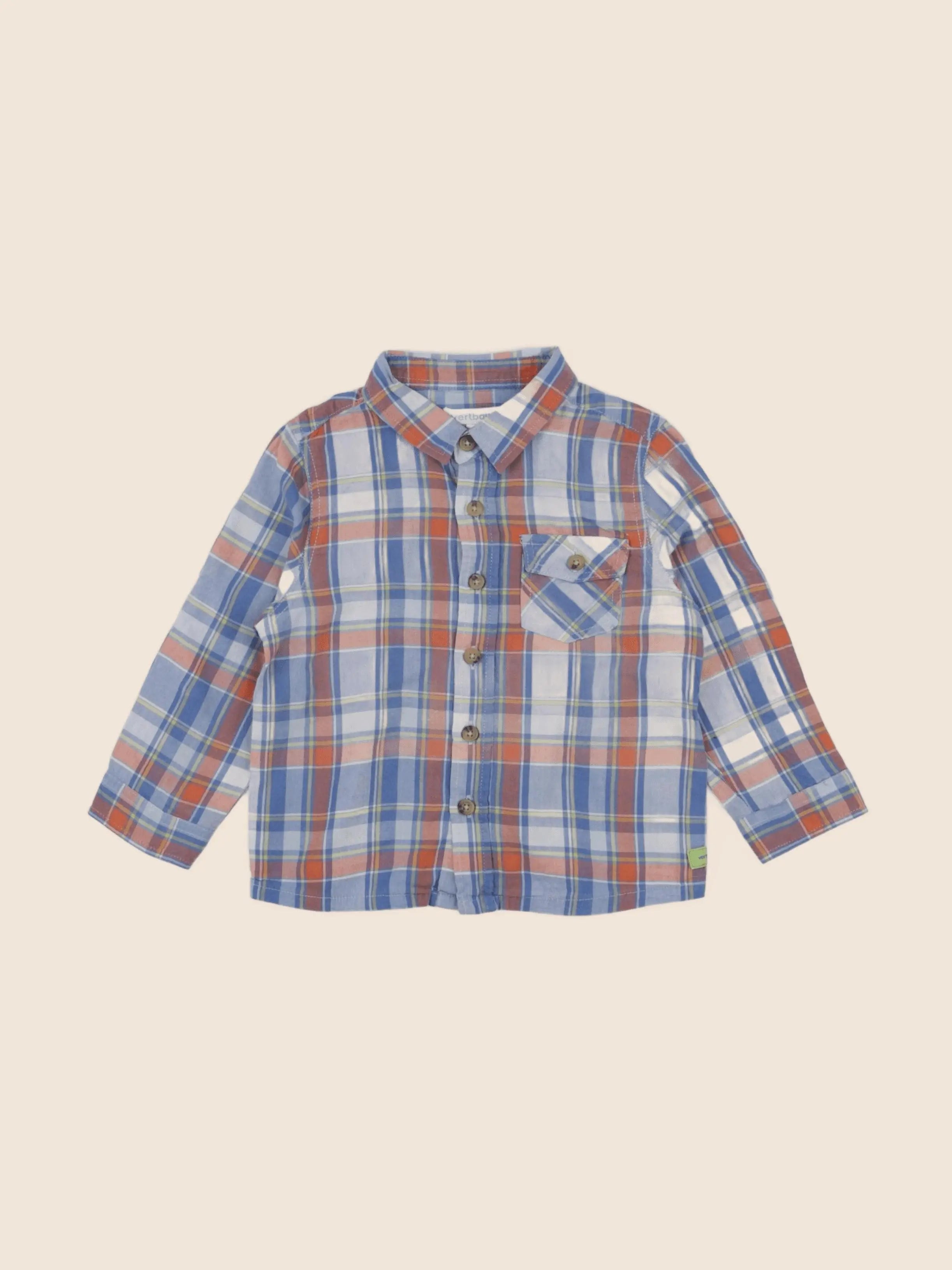 Vertbaudet - chemise bleu - 18 mois