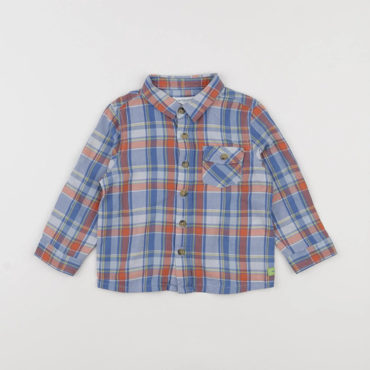 Vertbaudet - chemise bleu - 18 mois