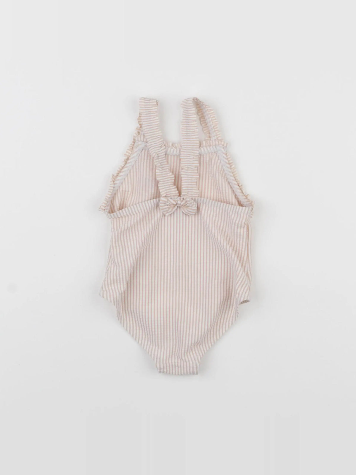 Vertbaudet - maillot de bain blanc, rose - 18 mois
