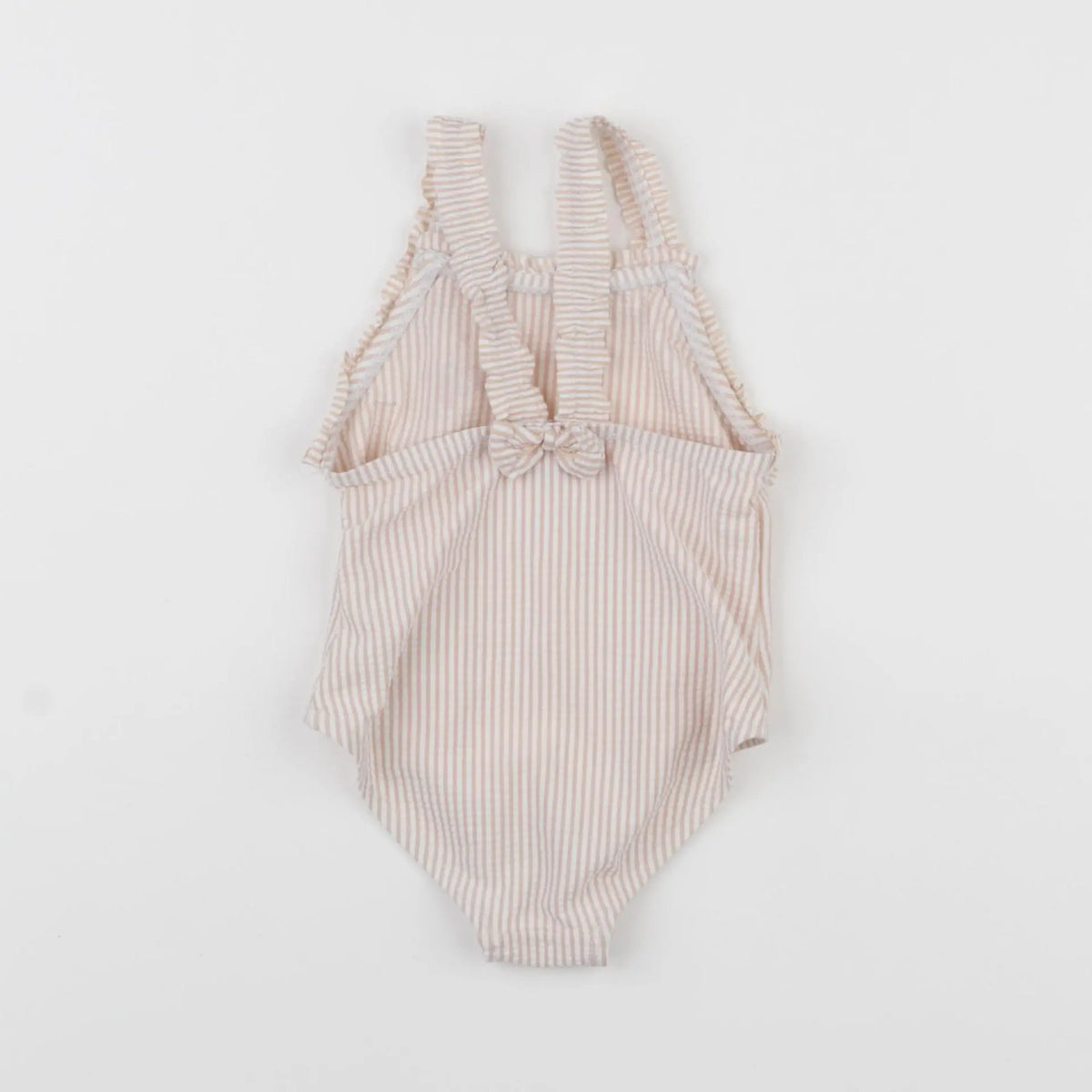Vertbaudet - maillot de bain blanc, rose - 18 mois