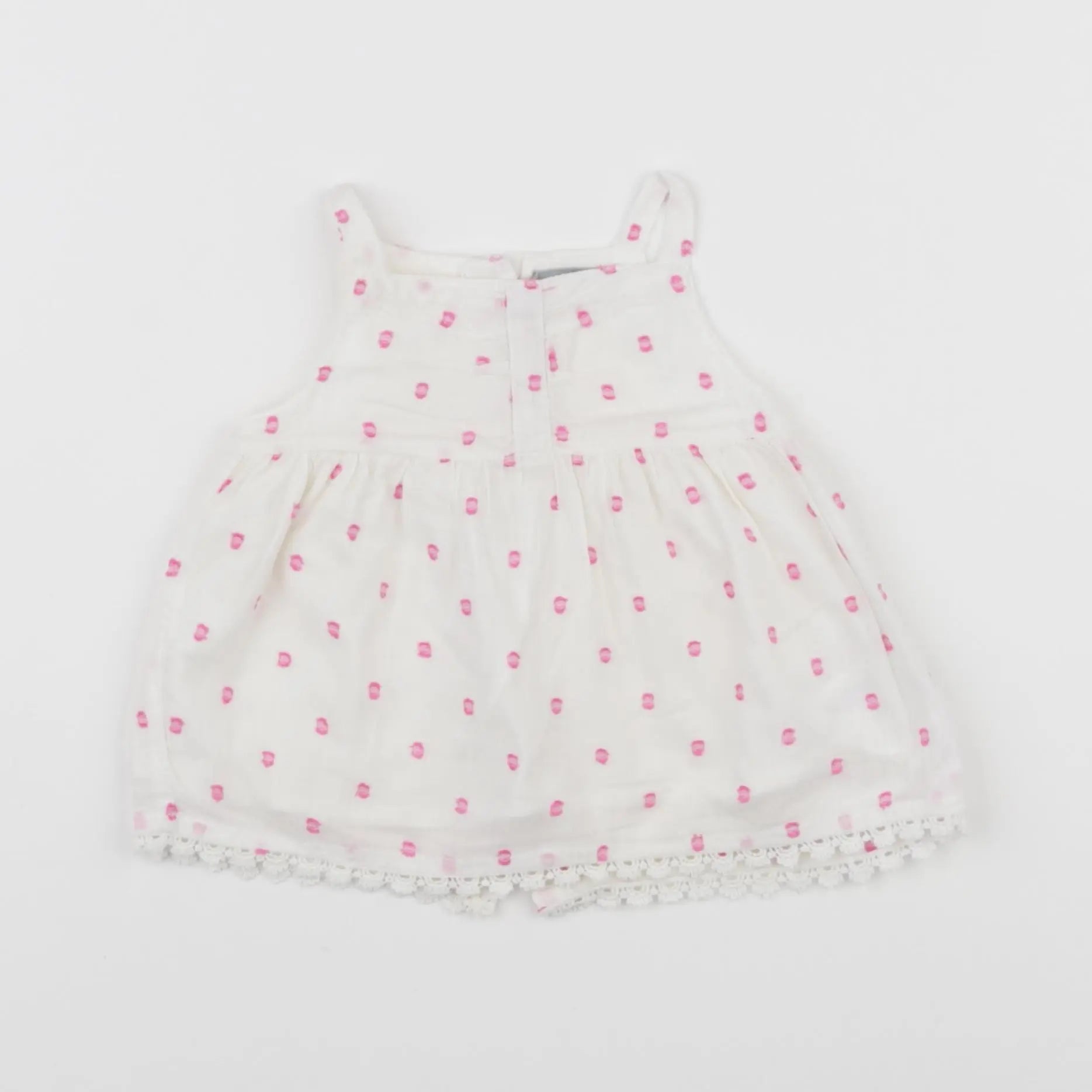Vertbaudet - blouse blanc, rose - 12 mois