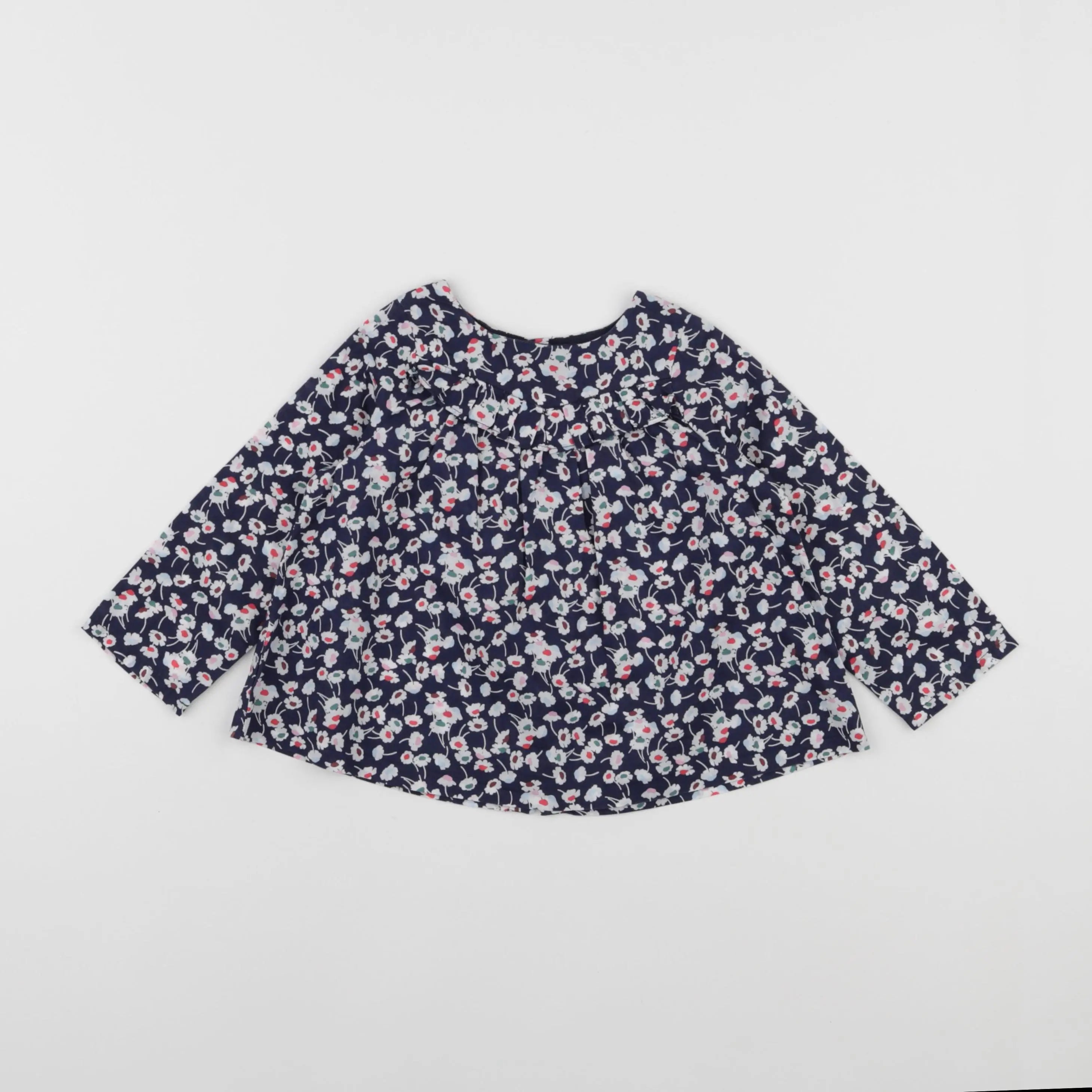 Jacadi - blouse liberty bleu - 24 mois