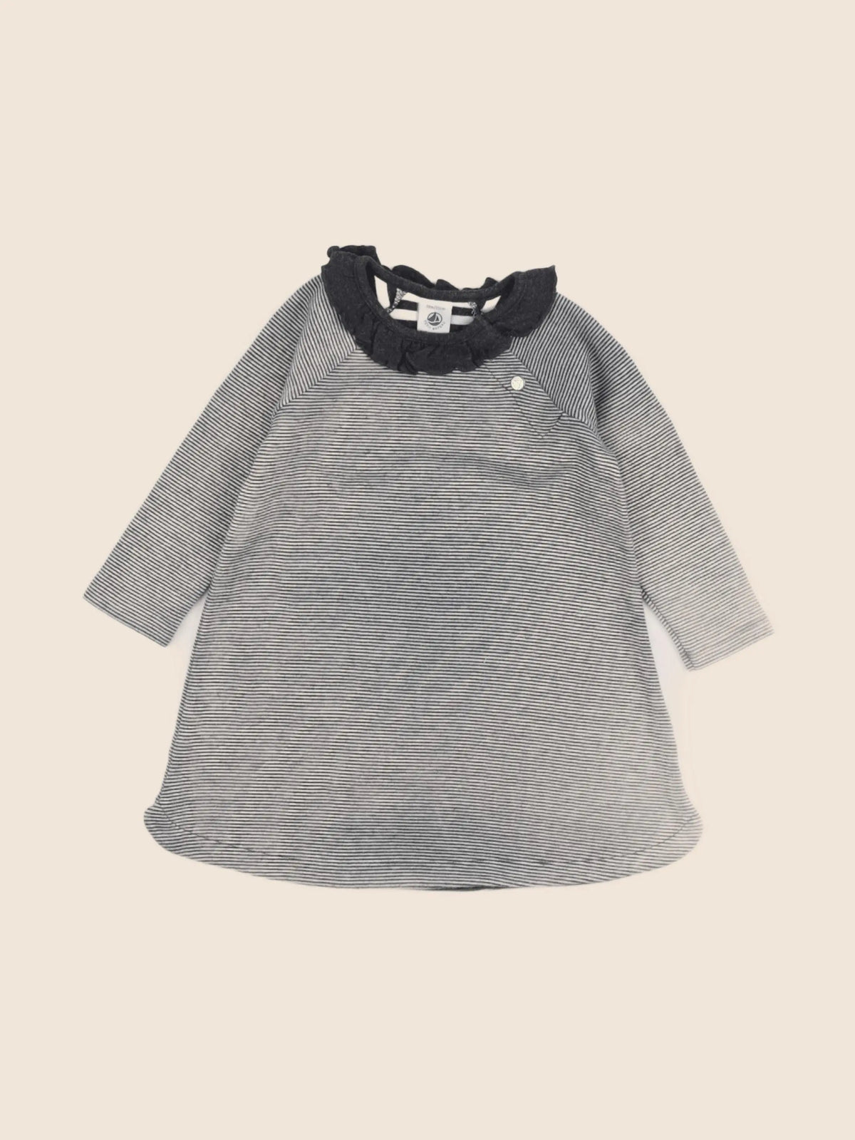 Petit Bateau - robe gris - 18 mois